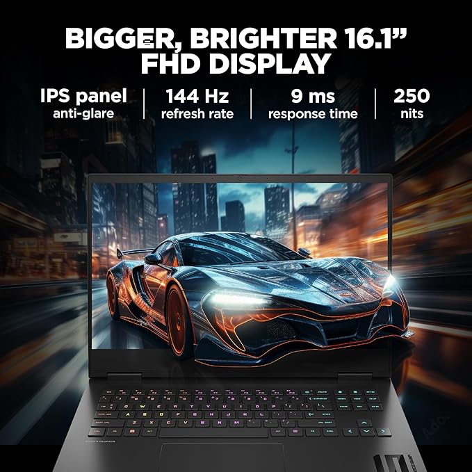 HP OMEN Gaming, 13th Gen Intel Core i7-13620H, 8GB NVIDIA RTX 4060, 16GB DDR5, 1TB SSD, 16.1-inch(40.9cm), 144Hz, IPS, FHD Gaming Laptop, RGB Backlit KB, B&O(Win 11, Office 21, Black, 2.35kg) wd0012TX - Zapnet.in