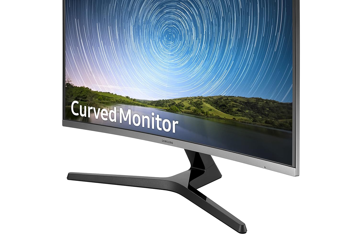 Samsung 27-Inch(68.5cm) FHD, 1800R Curved 1,920 X 1,080 LED Monitor, VA Panel, Slim Design, AMD Freesync, Flicker Free, HDMI, Audio Port (LC27R500FHWXXL, Dark Blue Gray)