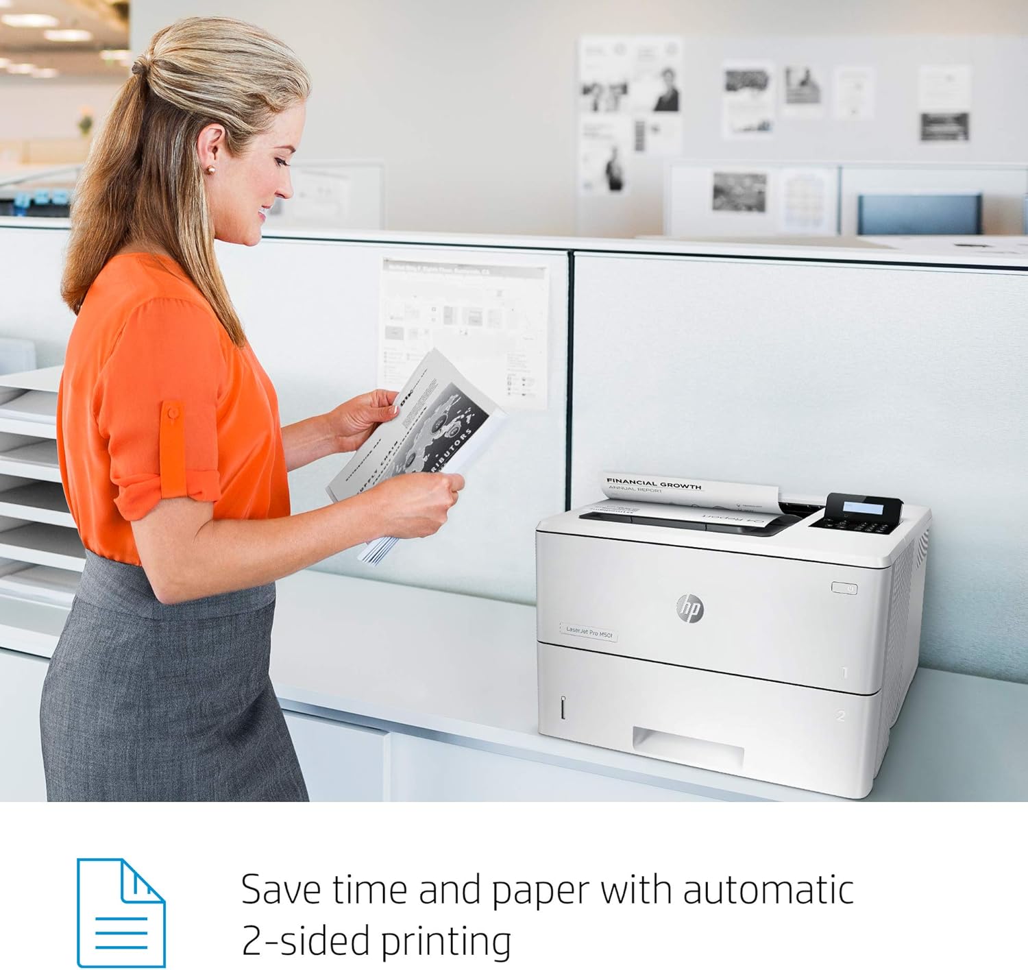 HP LaserJet Pro M501dn Duplex Printer with One-Year, Next-Business Day, Onsite Warranty (J8H61A) - Zapnet.in