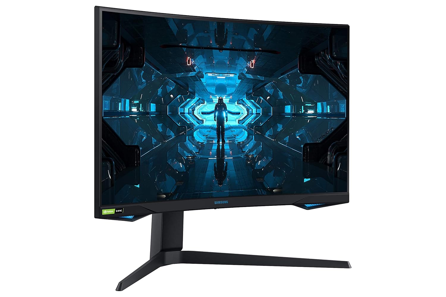 Samsung 27-inch(68.4cm) 2K QHD Odyssey G7 Gaming, 240 Hz, 1ms Curved Monitor, 2560 X 1440 Pixels, Height Adjustale Stand, QLED, HDR600, G-Sync Compatible (LC27G75TQSWXXL, Black)