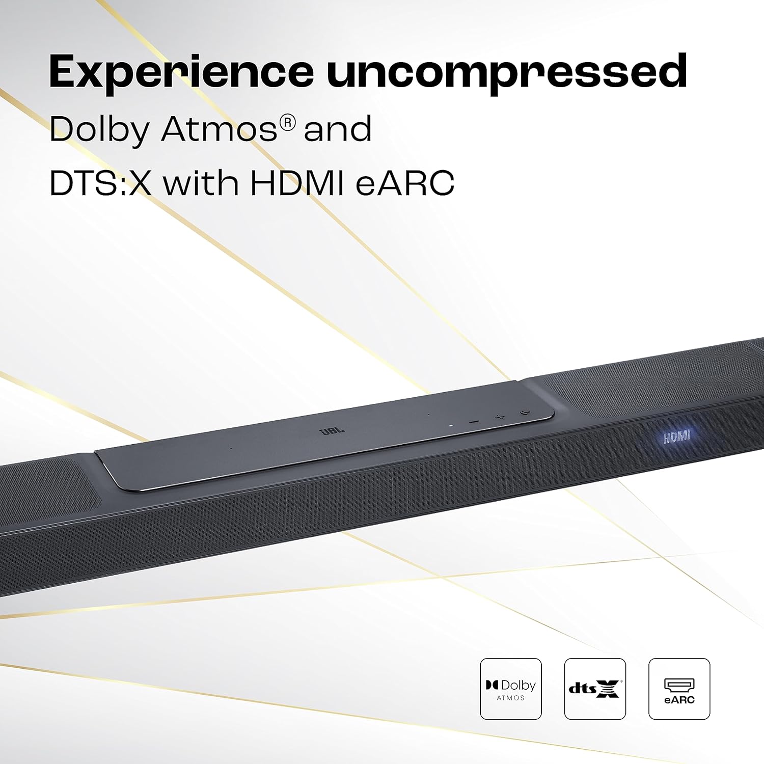 JBL Bar 1300, 11.1.4 Channel Truly Wireless Soundbar with True Dolby Atmos®, DTS:X, and MultiBeam™ Surround Sound, 10" Down-Firing Wireless Subwoofer, HDMI eARC, BT, Wi-Fi, Alexa, One App (1170W) - Zapnet.in