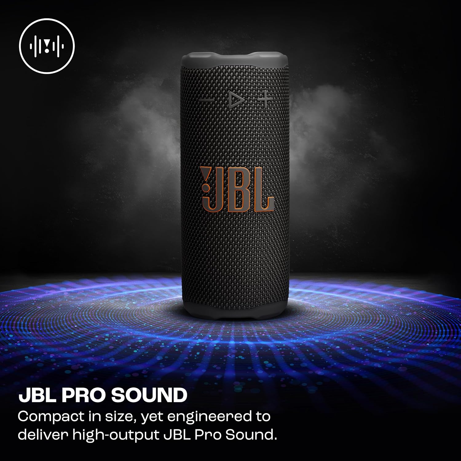 JBL Grip Wireless Portable Bluetooth Speaker, JBL Pro Sound with AI Sound Boost, IP68 Waterproof/Dustproof, Ambient Light, Upto 14H Playtime, Auracast Multi-Speaker Connection, Black