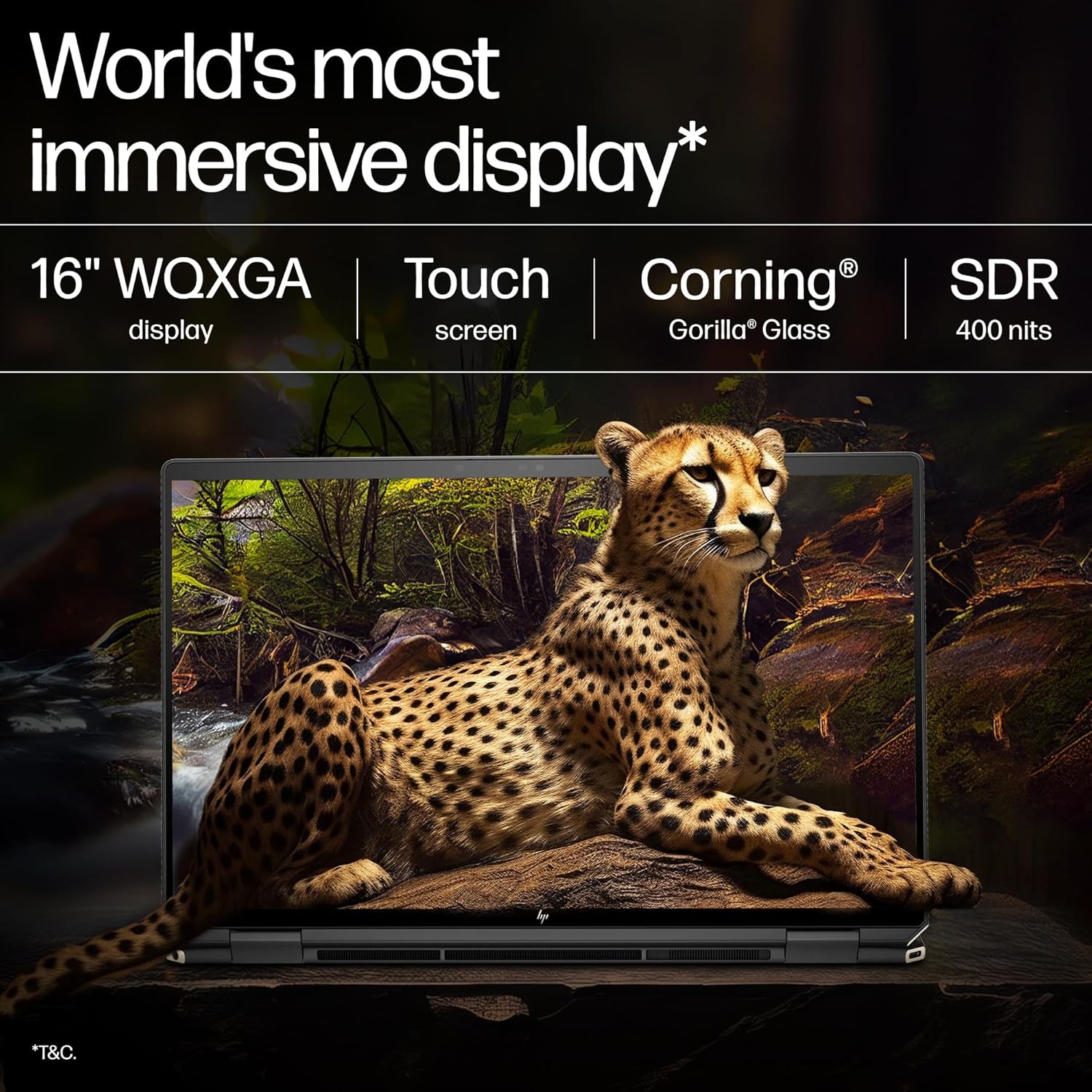 HP Spectre x360, Intel Evo Core Ultra 7 155H, Built-in AI, 16-inch (40.6 cm), WQXGA 400 nits 120Hz, 16GB LPDDR5x, Touch, 1TB SSD, FPR, 9MP IR Camera, Backlit KB (Win 11, Black, 2.07 kg), aa0015TU - Zapnet.in