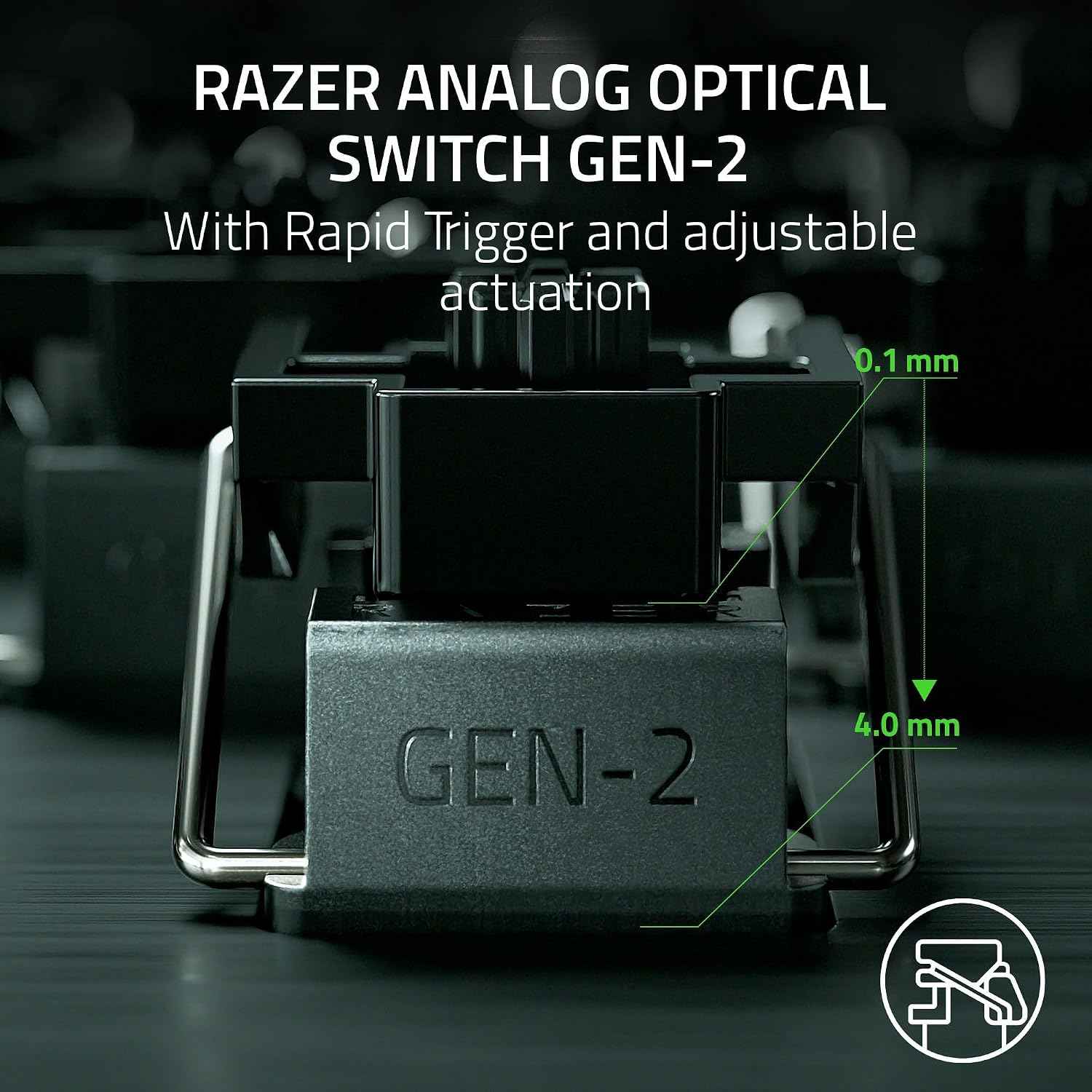 Razer Huntsman V3 Pro Mini - Analogue Optical E-Sport Keyboard 60% Format - Snap Tap & Rapid Trigger (Digital Control Keys, Doubleshot PBT Keycaps) US Layout | White