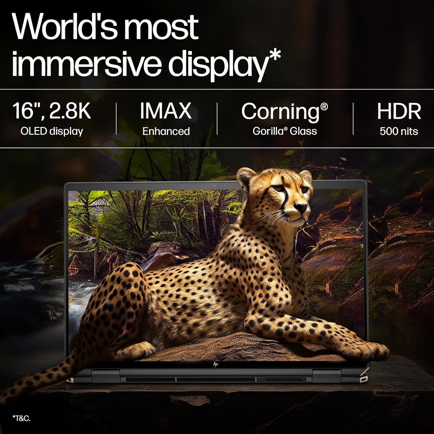 HP Spectre x360, Enhanced by AI, Intel Core Ultra 7 155H, 16-inch (40.6 cm), OLED 400 nits 120Hz, 32GB, 2TB SSD, Touch w/Pen, 9MP IR Camera w/Shutter, Poly Studio (Win 11, Black, 1.95 kg), aa0665TU - Zapnet.in