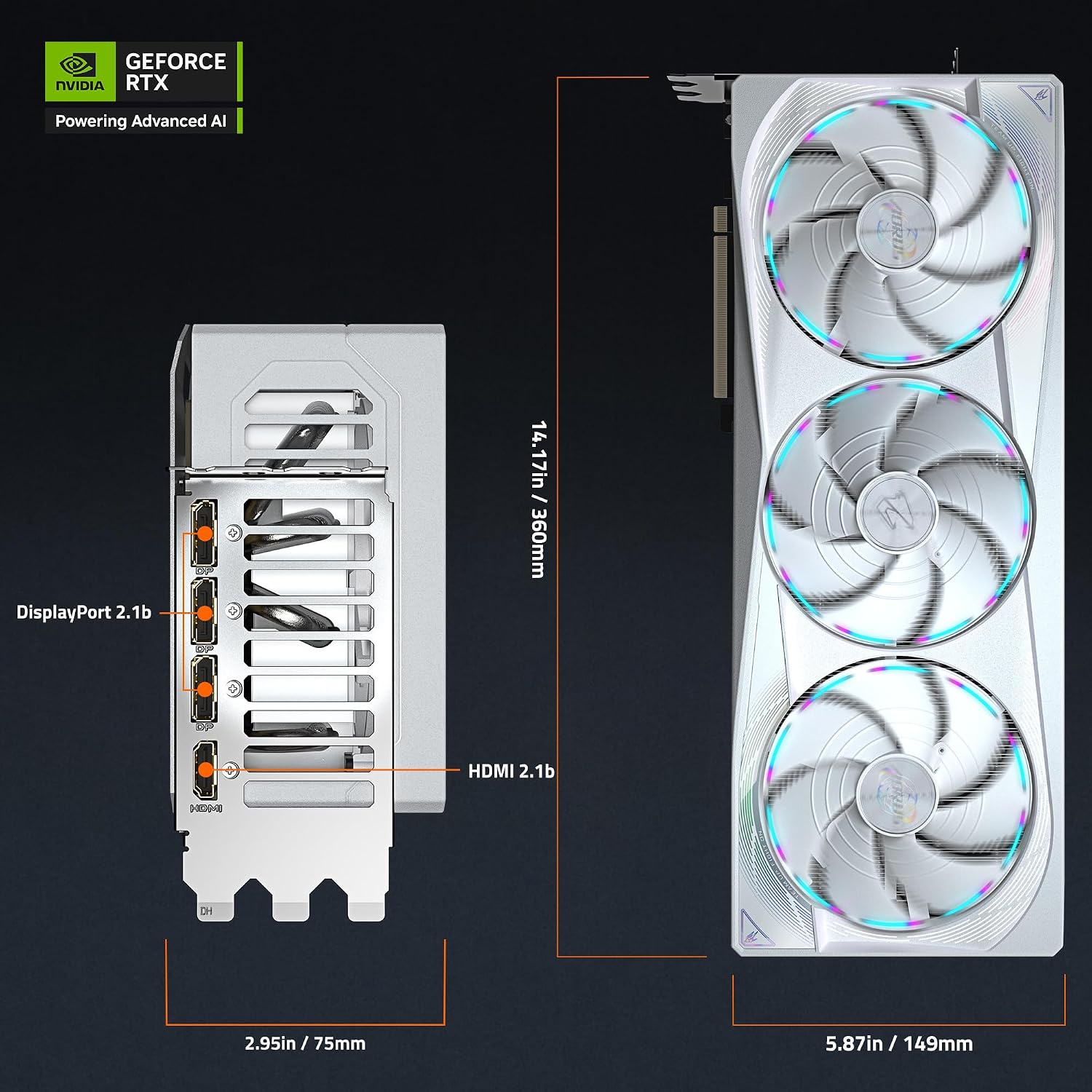 GIGABYTE AORUS GeForce RTX 5080 Master ICE 16G Graphics Card, WINDFORCE Cooling System, 16GB 256-bit GDDR7, GV-N5080AORUSM ICE-16GD Video Card