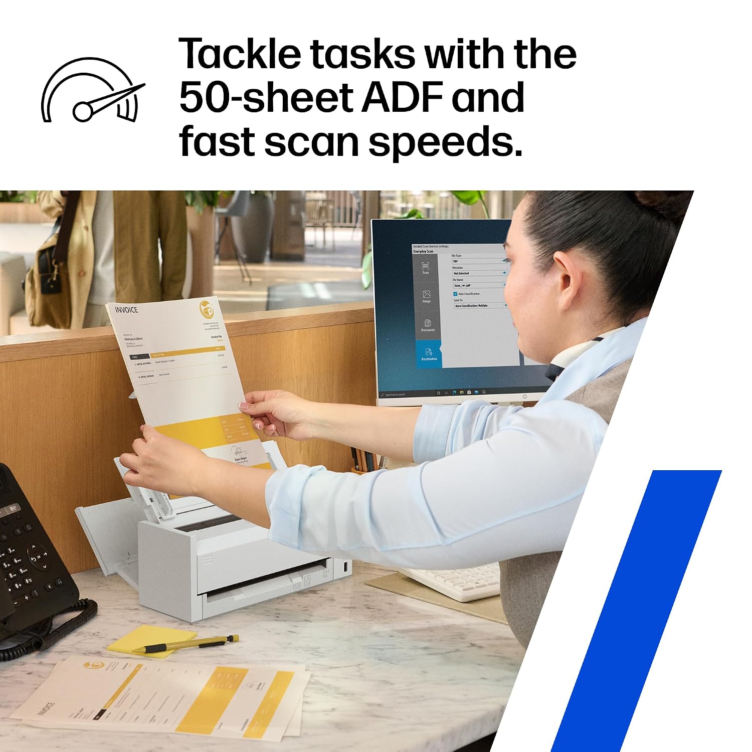 HP ScanJet Pro 4200 s1, Fast 2-Sided Scanner with auto Document Feeder, Best for Office (8Q4W2A)