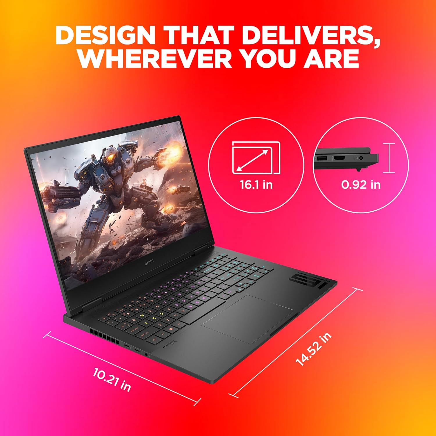 HP OMEN Gaming, 14th Gen Intel Core i7-14650HX, 6GB NVIDIA RTX 4050, 16GB DDR5, 1TB SSD,16.1-inch (40.9 cm), FHD, IPS, Gaming Laptop 144Hz, RGB Backlit KB,(Win 11, Office 21, Black, 2.39 kg) wf1171TX - Zapnet.in