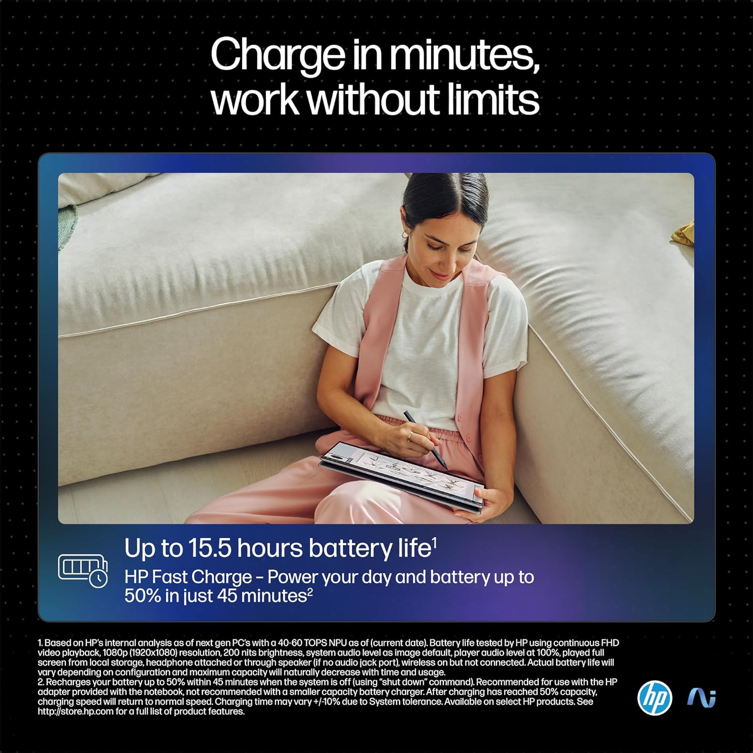 HP OmniBook Ultra Flip (Previously Spectre) Intel Core Ultra 7 256V 47 Tops (16GB LPDDR5X, 1TB SSD) OLED, 500 nits,14''/35.6cm, Touch 2-in-1, Win11, Office21, Gray,1.34kg, fh0026TU Next Gen AI Laptop