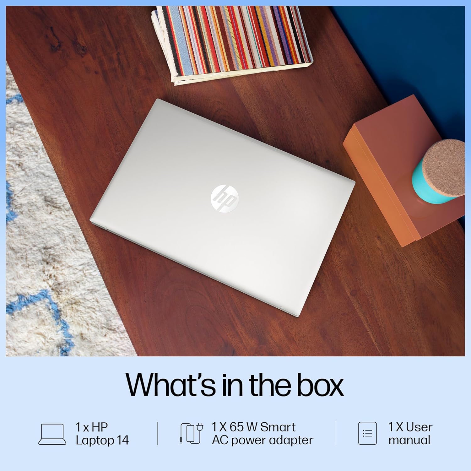 HP 14 AI Laptop, Intel Core Ultra 5 125H,12 Tops,16GB DDR5, 512GB SSD, (Win 11, Silver, 1.4 kg) Anti-Glare,14-inch (35.6 cm), FHD, Intel Arc Graphics, FHD Camera, Backlit KB, gr1022TU