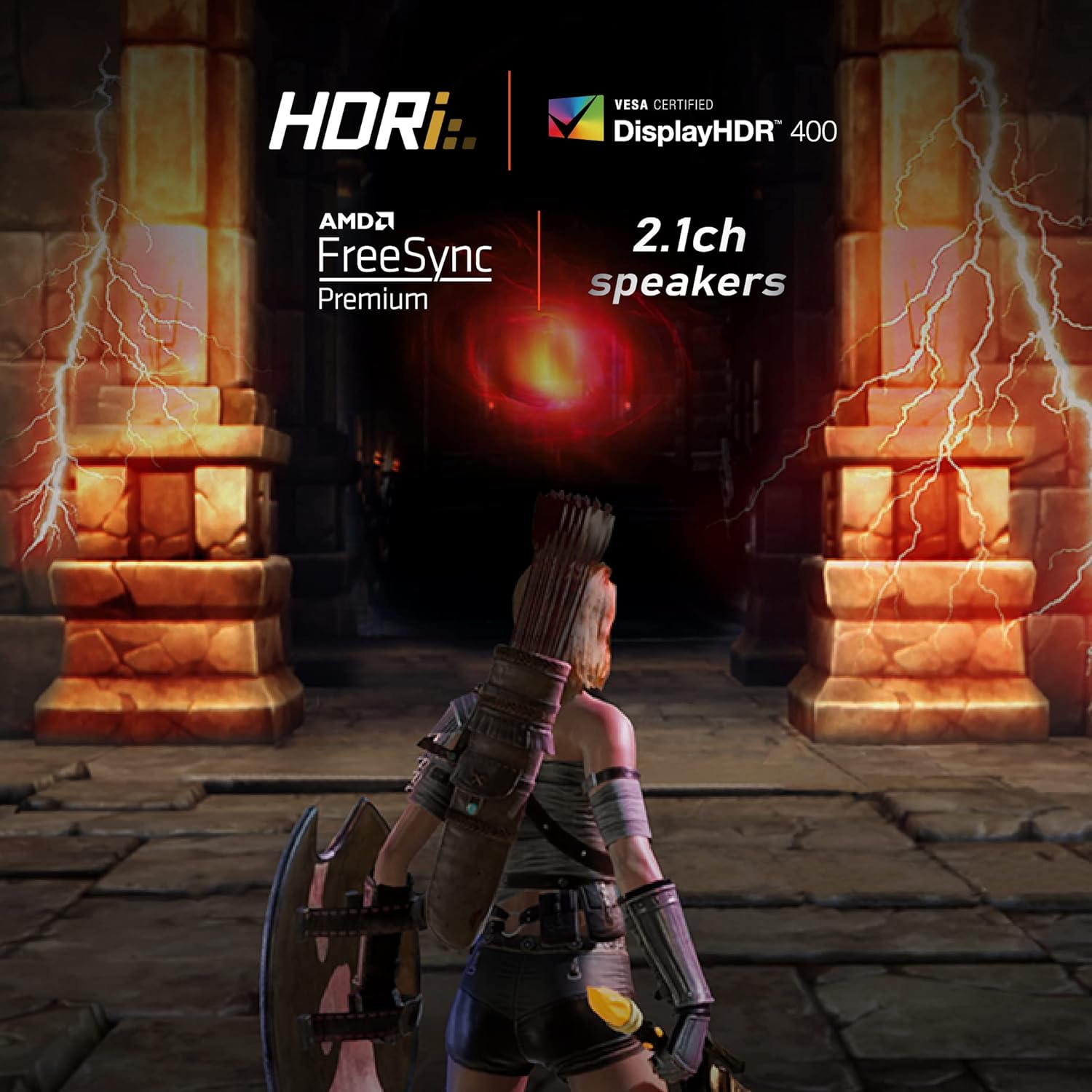 BenQ MOBIUZ EX2710Q 27" QHD IPS Gaming Monitor| 165Hz| 1ms MPRT| 95% DCI-P3| FreeSync Premium| Height Adjust| VESA DisplayHDR400| Bezel-Less| treVolo Speakers| HDMI| DP| USB 3.0 Hub(Metallic Grey)