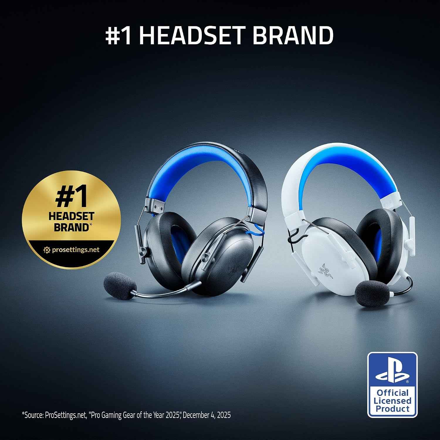 Razer BlackShark V3 X HyperSpeed Wireless PS5 Gaming Headset, White | 50mm Drivers, Cardioid Mic, 2.4 GHz, Bluetooth, Works with PC, Mac, Nintendo Switch, Smartphone, 70 Hr Battery