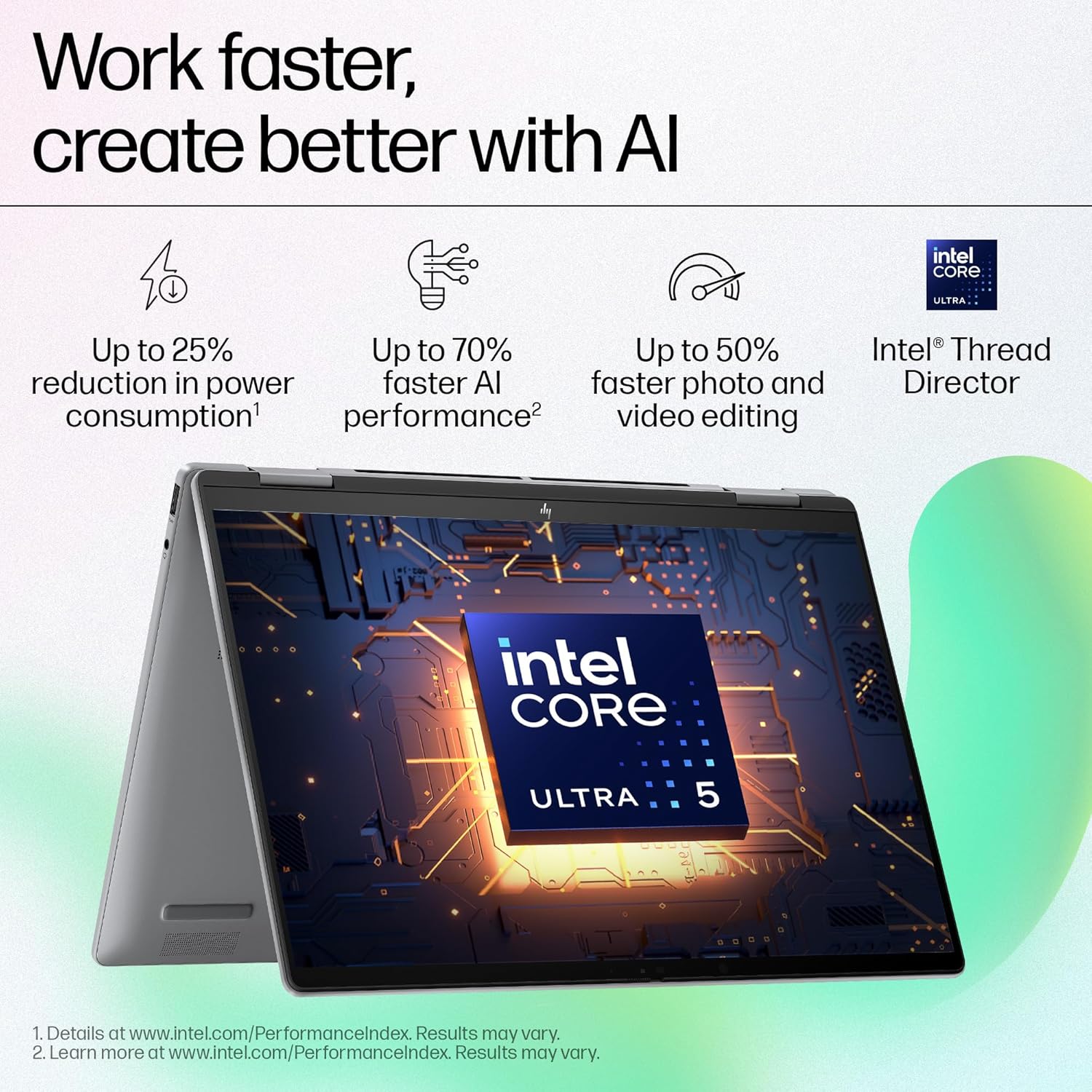 HP Envy x360 AI Laptop, Intel Core Ultra 5 125U, 12 Tops, 16GB LPDDR5, 512GB SSD, (Win11, Office21, Grey, 1.39 kg) Touchscreen, 2K, 14-inch(35.6cm), Integrated Graphics, 5MP IR Camera, fc0105TU