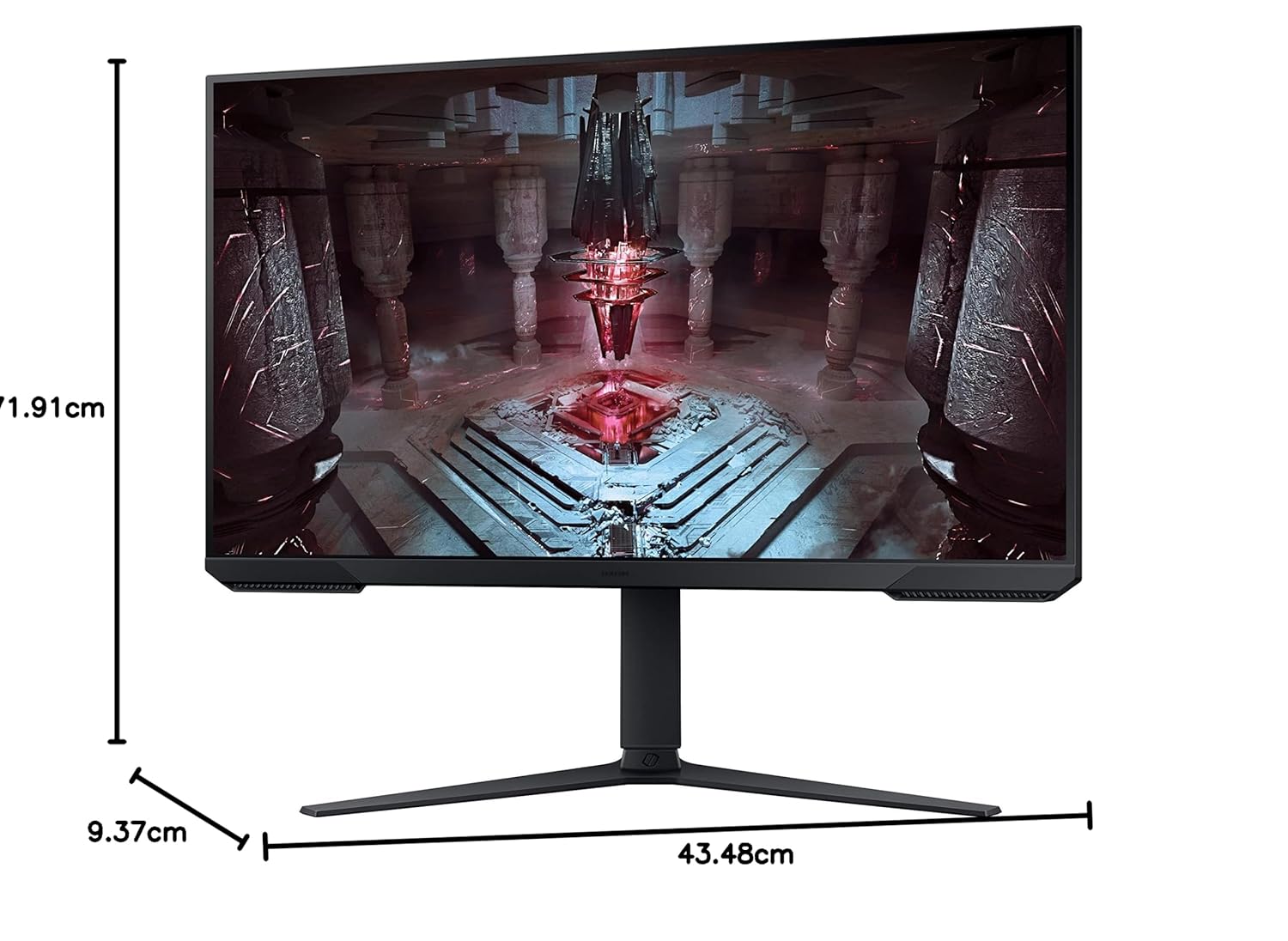 Samsung 32" (80cm) Odyssey G5 2K Gaming Monitor|QHD 2560 X 1440|165Hz|1ms|300nits|Ports-HDMIx2,DP,Headphone|DP Cable|HDR10|FreeSync Premium|Height-Tilt-Pivot Adjustable Stand|LS32CG510EWXXL|Black