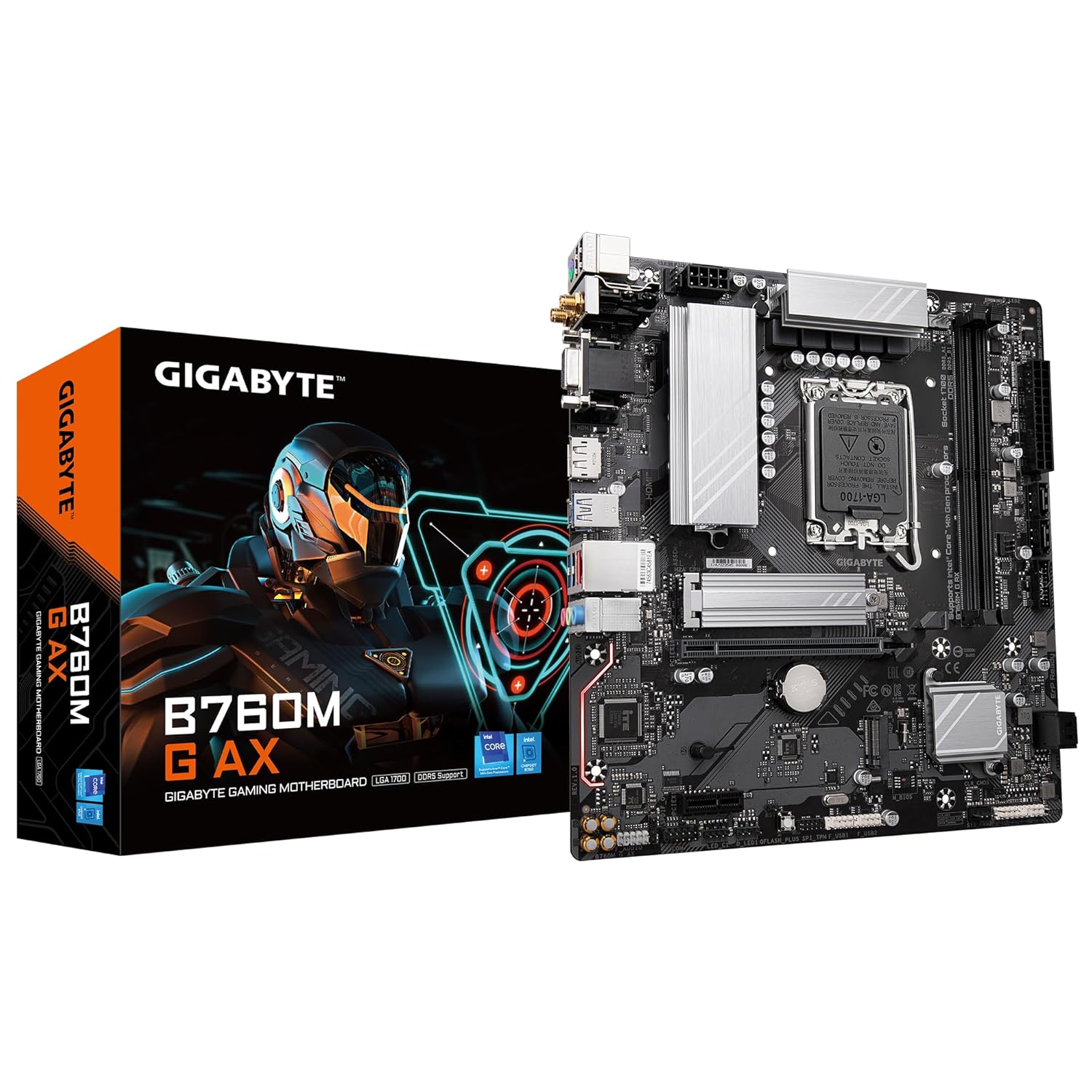 GIGABYTE Micro ATX B760M G Ax DDR5 Wi-Fi6 Motherboard, 2 RAM Slots, Gen4 Supported, 4 Sata Ports, HDMI, Display Port, Vga