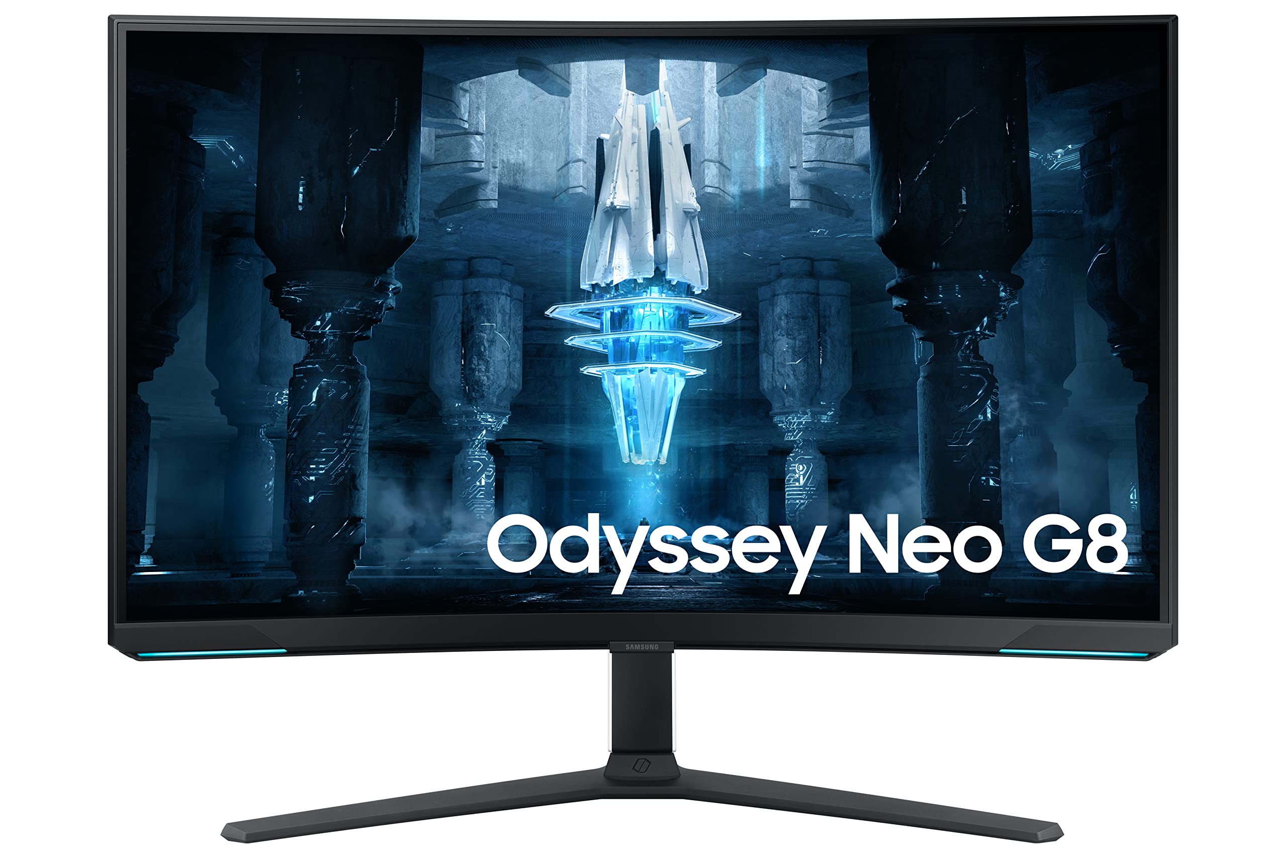 Samsung 32-Inch (80cm) 4K UHD Odyssey Neo G7 Gaming, 165 Hz, 1ms Curved Monitor, 3840 x 2160 Pixels, Mini-LED, Height Adjustable Stand, Matte Display, HDR2000, (LS32BG750NWXXL, Black)