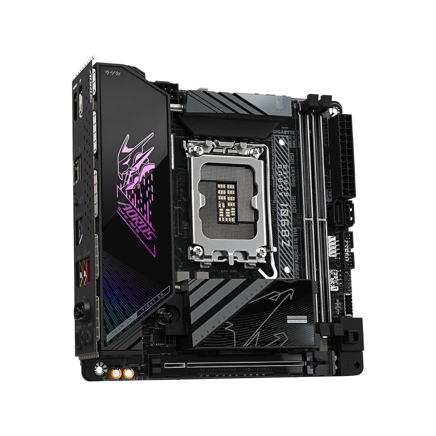 GIGABYTE Z890I AORUS Ultra Ultra Core (Series 2) LGA 1851, Mini-ITX, DDR5, 2X M.2, PCIe 5.0, Thunderbolt 4, WIFI7, 2.5GbE LAN, EZ-Latch