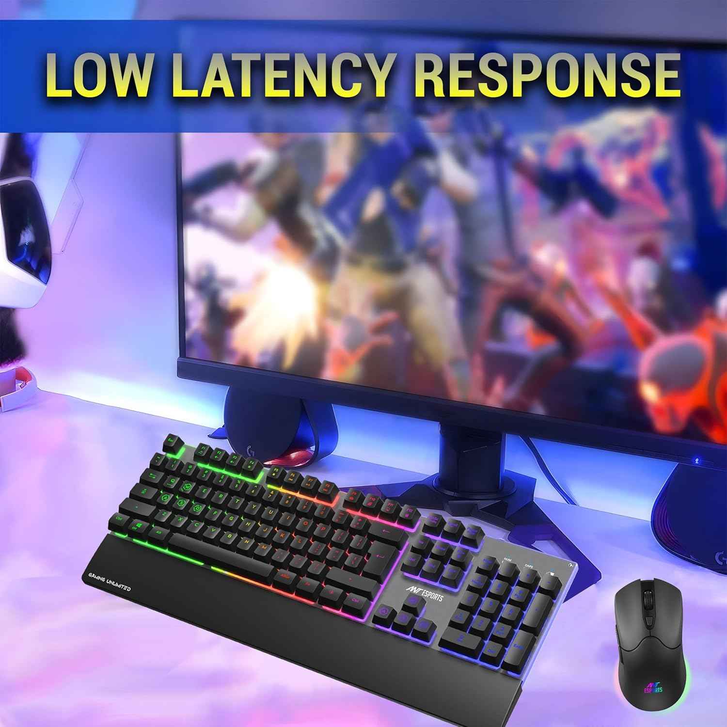 Ant Esports KM550PRO Wireless Keyboard & Mouse Combo – Black