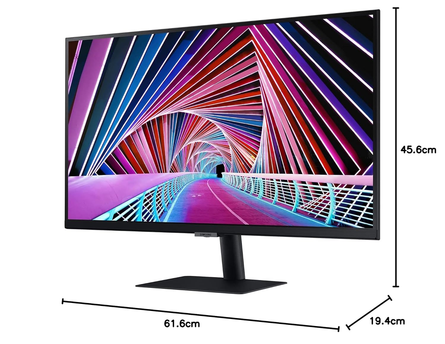 Samsung 27-inch(68.46cm) 4K UHD, Flat Monitor, IPS, Bezel Less Design, 1 Billion Colors, HDR10, FSC-Certified, Intelligent Eye Care, Energy Saving (LS27A700NWWXXL, Black)