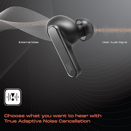 JBL Live Pro 2 Premium in Ear Wireless TWS Earbuds, ANC Earbuds, 40Hr Playtime, Dual Connect, Customized Bass with Headphones App, 6 Mics for Clear Calls, Wireless Charging, Alexa Built-in (Black) - Zapnet.in
