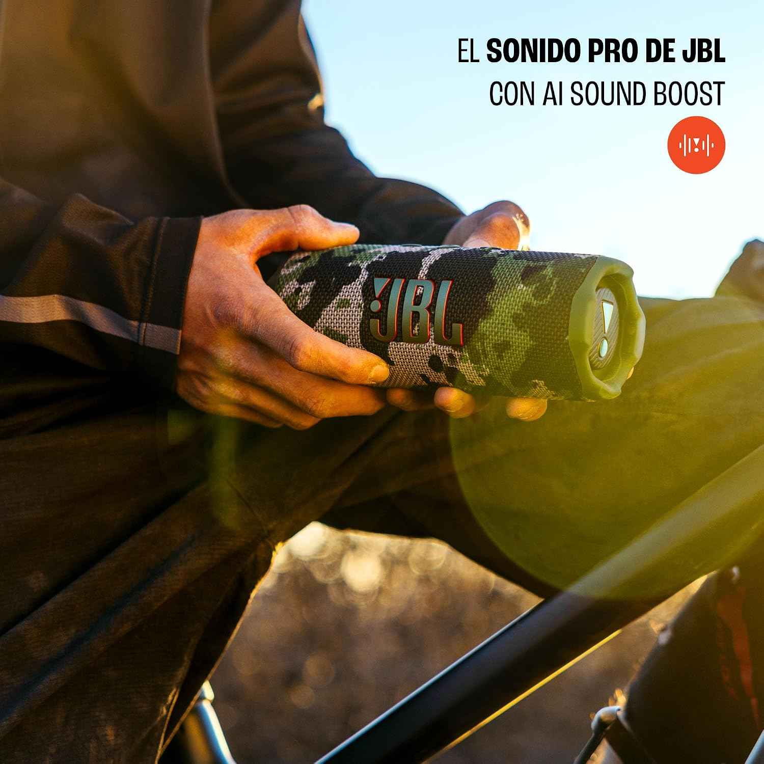 JBL Flip 7 Wireless Portable Bluetooth Speaker, Bold Pro Sound with AI Sound Boost, 16Hrs of Playtime, IP68 Water & Dustproof, Multi-Speaker Connection by Auracast, Personalization App (Black)