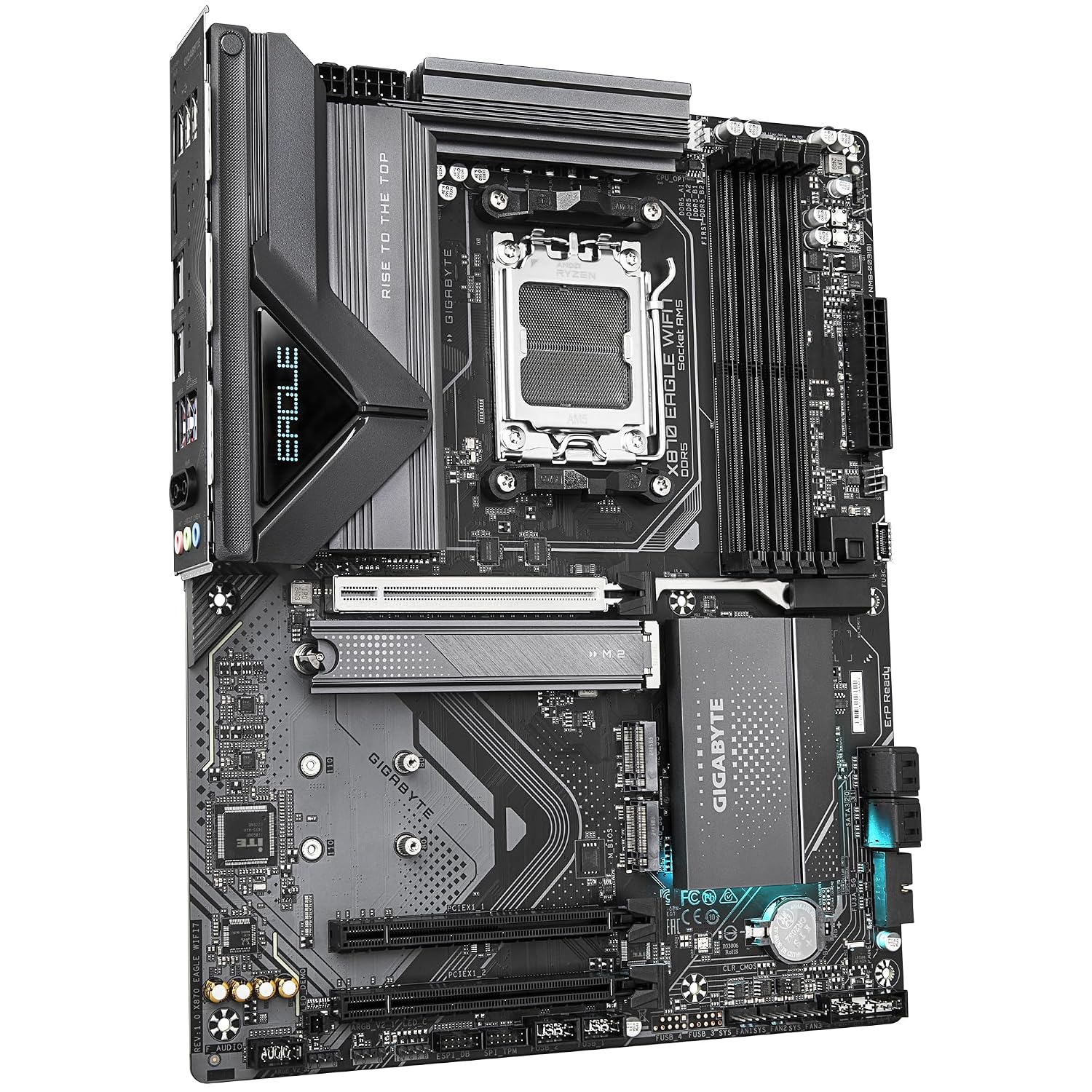 GIGABYTE X870 Eagle WIFI7 AMD AM5 Motherboard, ATX, DDR5, 4X M.2, PCIe 5.0, USB4, WIFI7, 2.5GbE LAN, EZ-Latch
