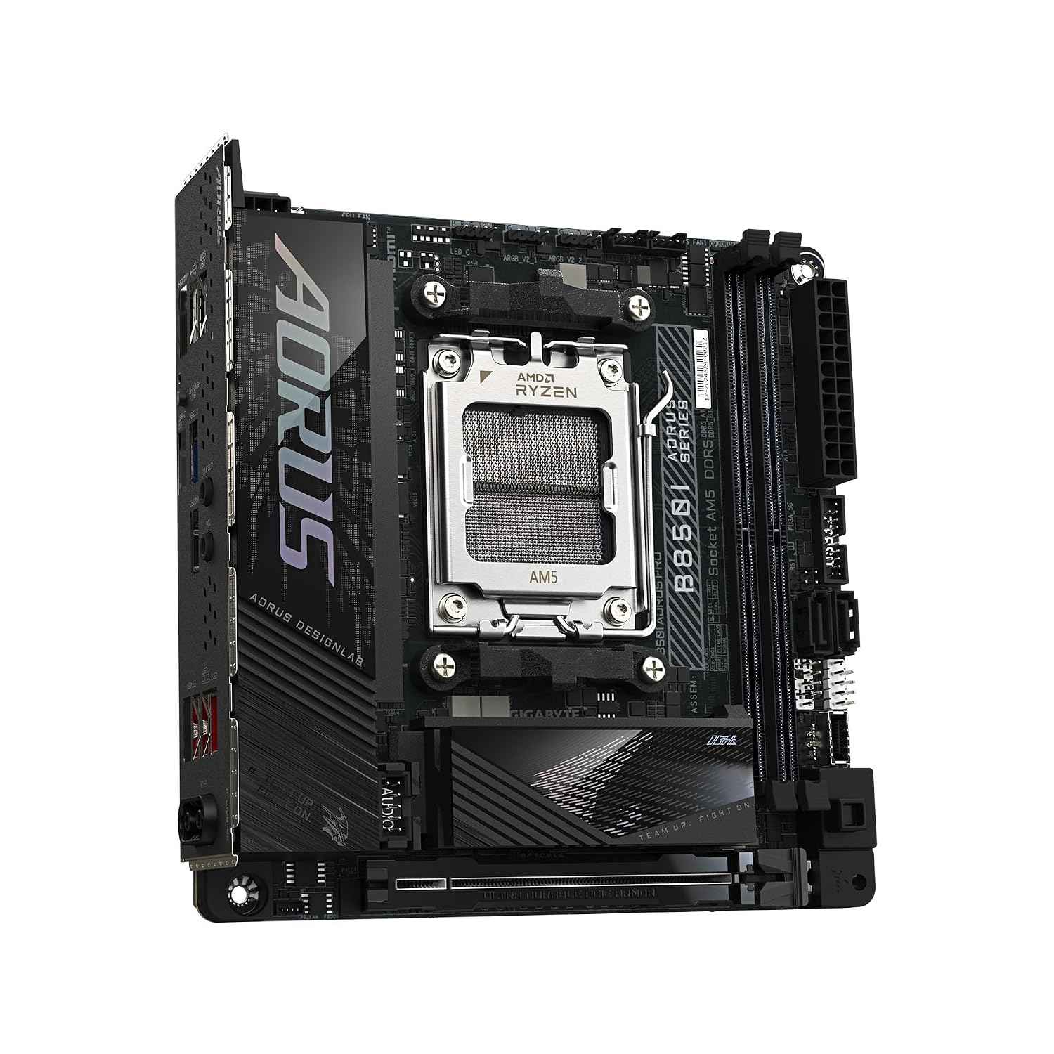 GIGABYTE B850I AORUS PRO AMD AM5 LGA 1718 Motherboard, Mini-ITX, DDR5, 2X M.2, PCIe 5.0, USB-C, WIFI7, 2.5GbE LAN, EZ-Latch, 5-Year Warranty