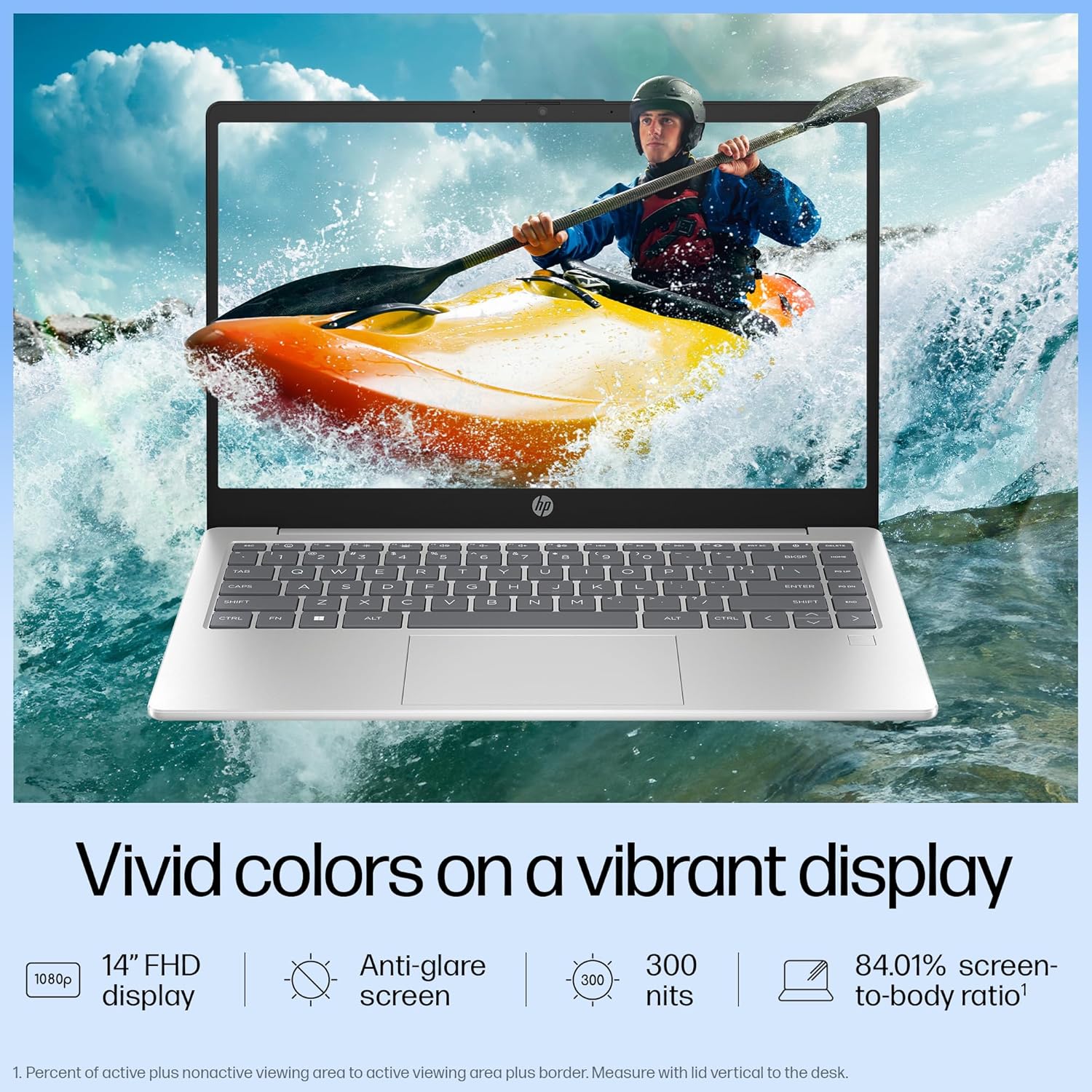 HP 14 AI Laptop, Intel Core Ultra 7 155H, 12 Tops, 16GB DDR5, 512GB SSD (Win11, Office21, Silver, 1.4 kg) Anti-Glare FHD, 14-inch (35.6 cm) Intel Arc Graphics, FHD Camera w/Shutter, Backlit, gr1023TU
