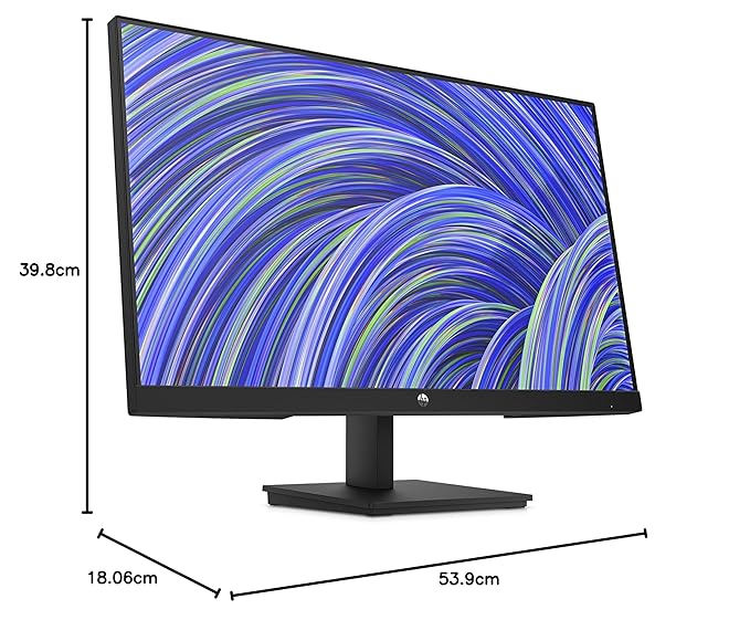 HP V24i G5 FHD Monitor, 23.8 Inch(60.5 cm) 1920 X 1200 Pixels 3 Side Micro Bezel, Full Hd, 60 Hz, IPS Panel with Vga, Hdmi Ports Display, TUV Certified- 65P59AA/65P59A6 (Black) - Zapnet.in