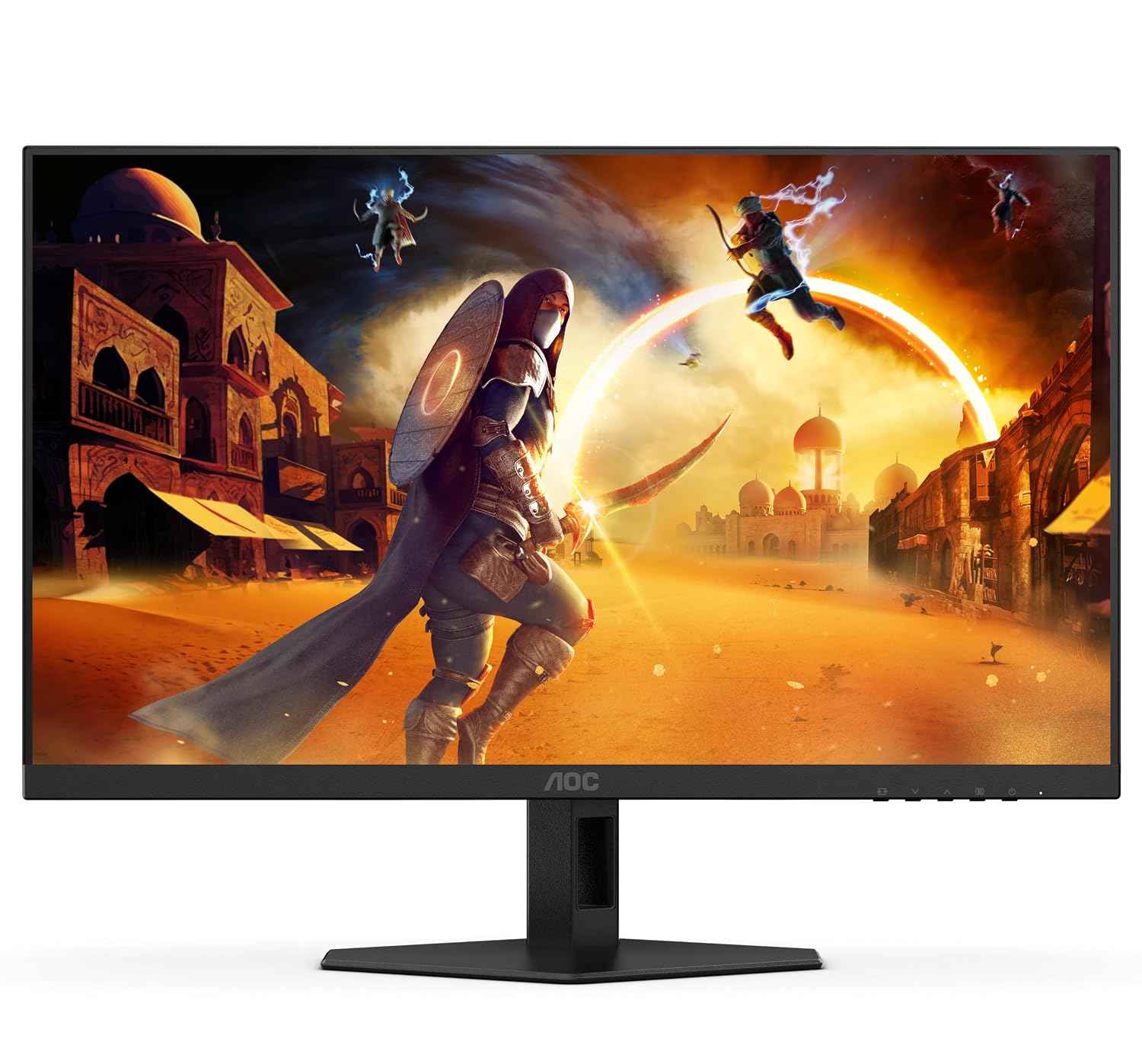 AOC 27G4 27" Gaming Monitor FHD Fast IPS, 180Hz Refresh Rate, Wide Color Gamut-sRGB 126%, HDR10, 1.0ms MPRT, G-Sync Compatible, HDMI 2.0and Display Port for Gaming, Height Adjustable Stand