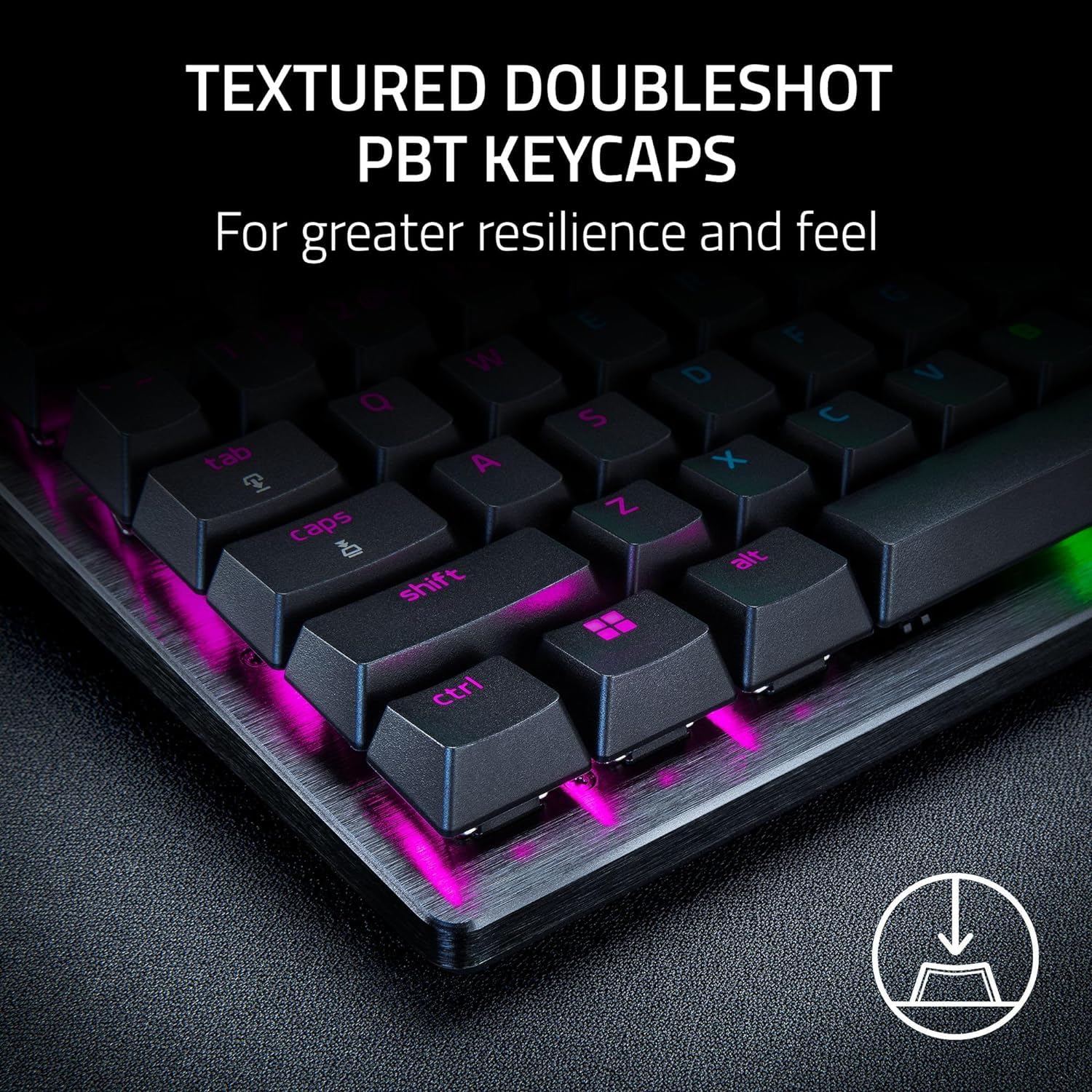 Razer Huntsman V3 Pro Esports Gaming Keyboard, Analog Optical Switches w/Rapid Trigger & Adjustable Actuation, Media Keys & Dial, Doubleshot PBT Keycaps, Aluminum Top Plate, Wrist Rest - Black