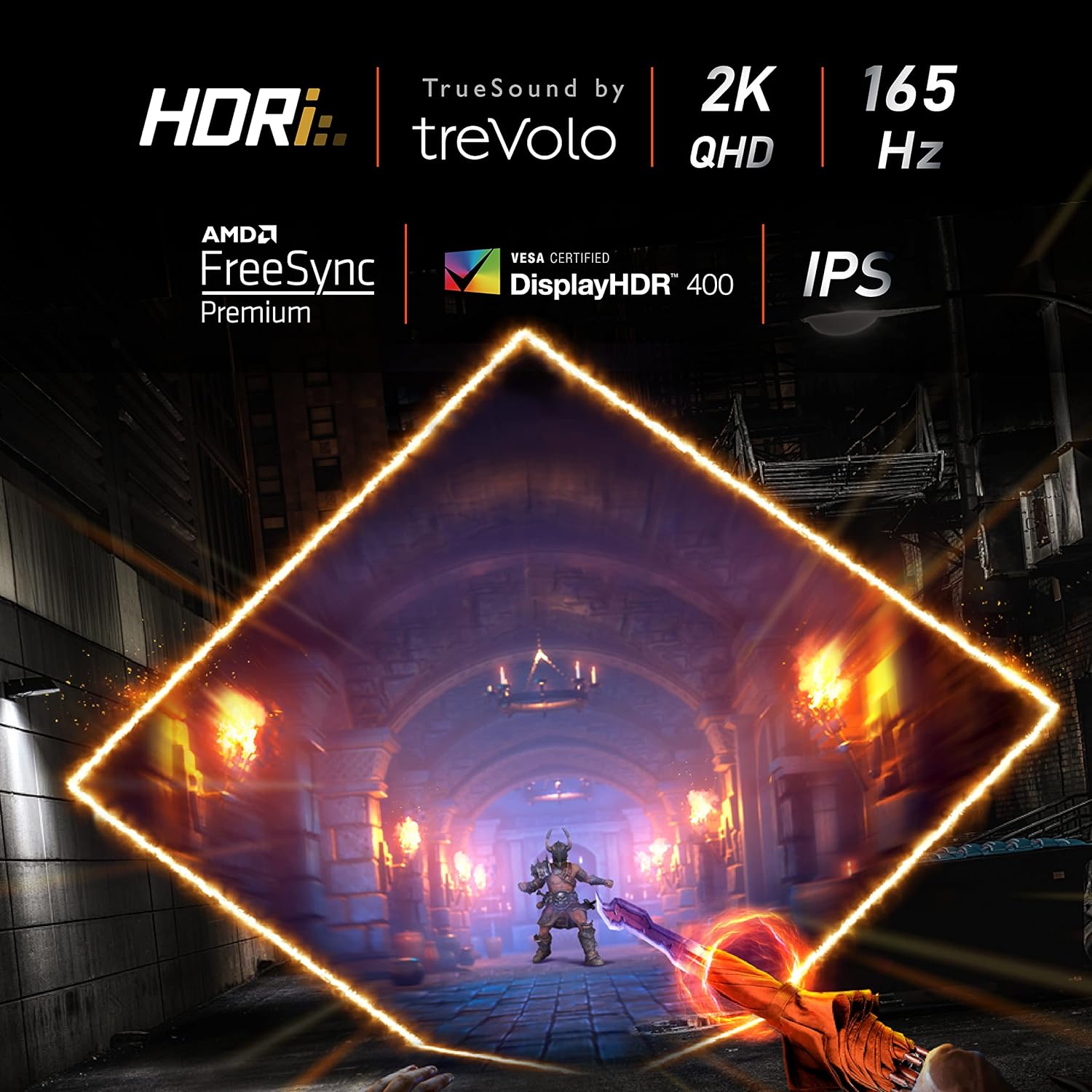 BenQ MOBIUZ EX2710Q 27" QHD IPS Gaming Monitor| 165Hz| 1ms MPRT| 95% DCI-P3| FreeSync Premium| Height Adjust| VESA DisplayHDR400| Bezel-Less| treVolo Speakers| HDMI| DP| USB 3.0 Hub(Metallic Grey)