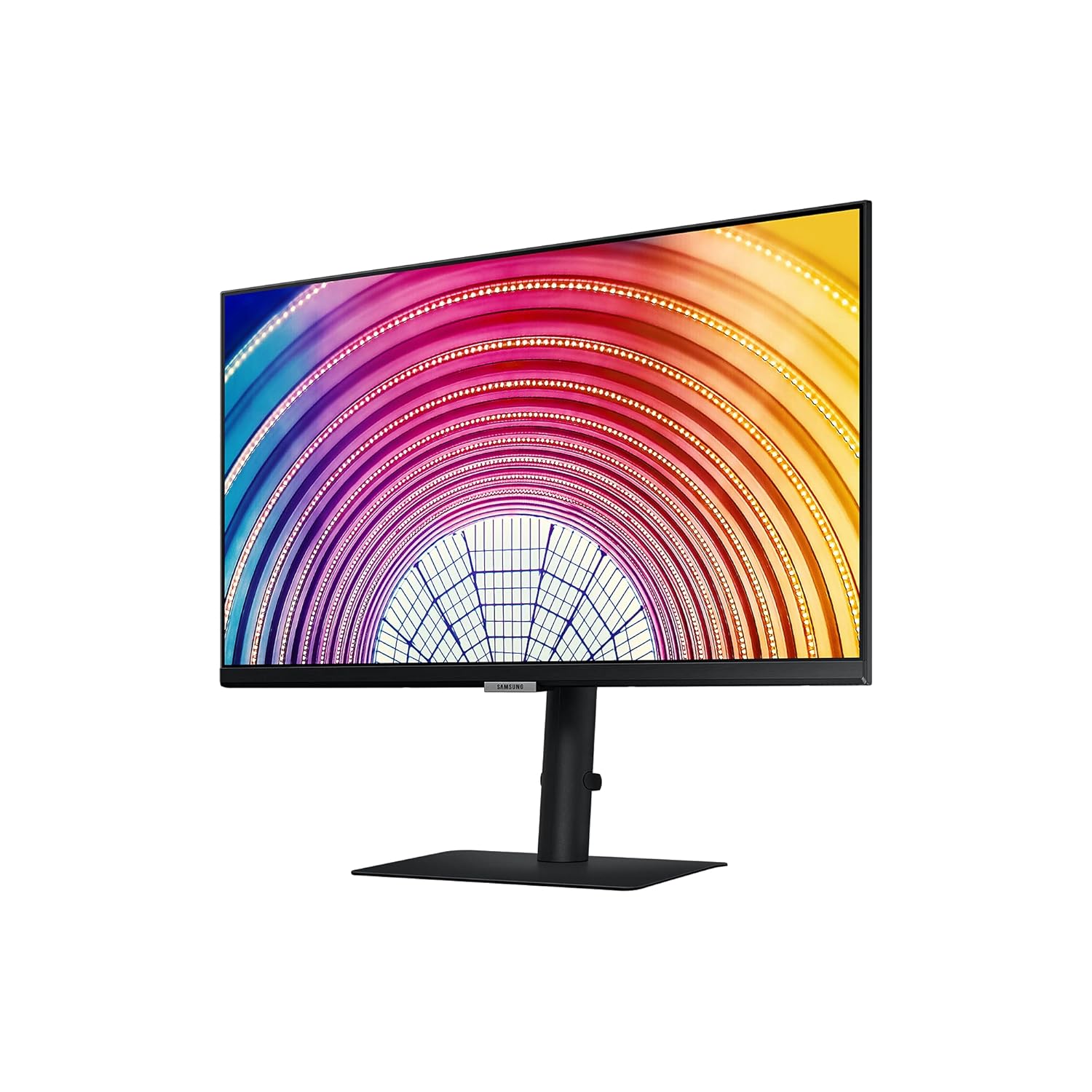 Samsung 60 Series - Ls24A600Nwwxxl, 24 Inch (60.4 Cm), 2K Wqhd Flat Computer Monitor 2560 x 1440 Pixels, IPS, Hdr10 (1 Billion Colors), Height Adjustable Stand, Eye Care, 75Hz (Black)