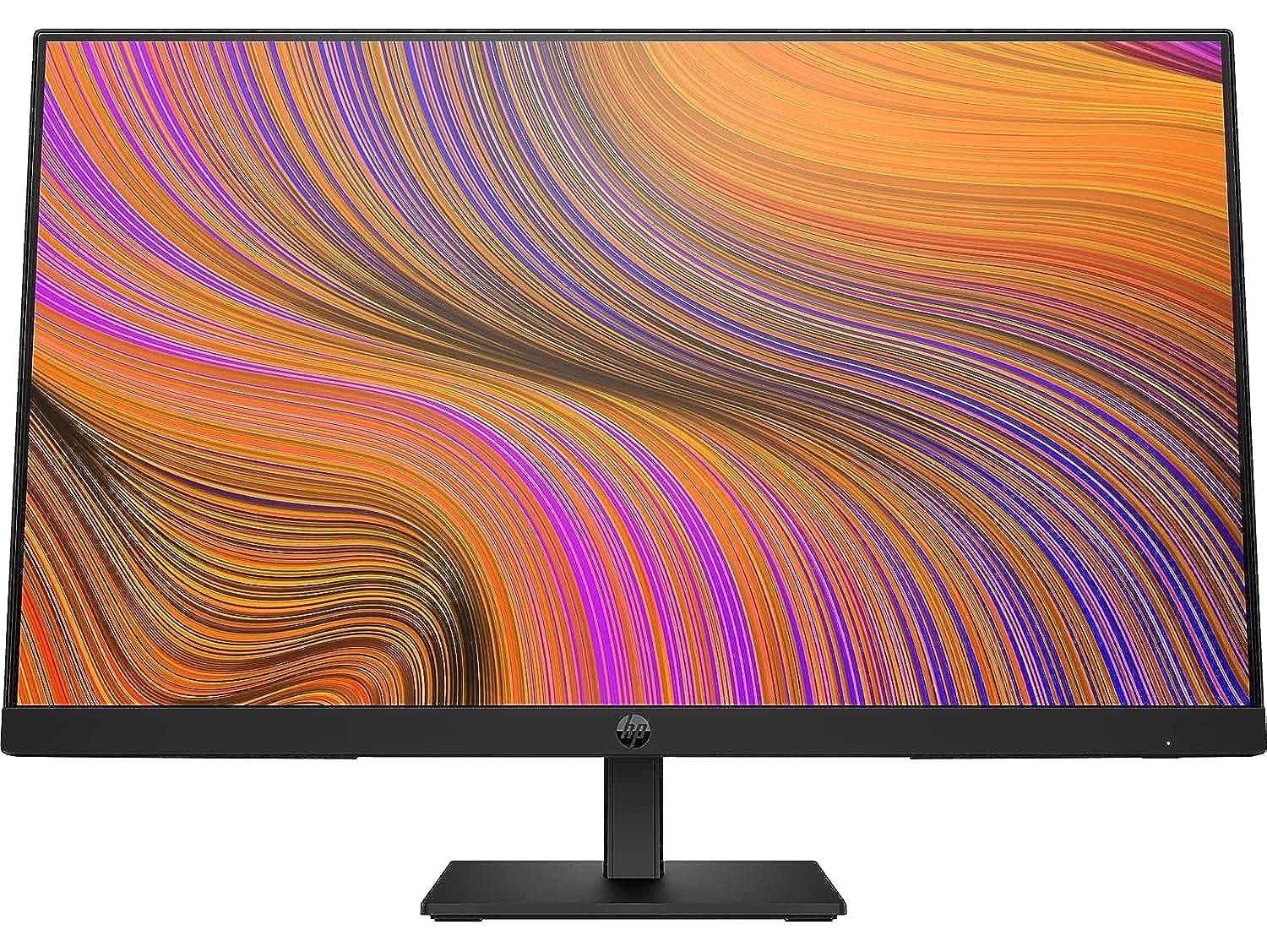 HP P24h G5 FHD Monitor, 60.5 cm (23.8") Anti-glare FHD (1920 x 1080), 72% NTSC, Height adjustable, Dual speakers, 3 Years Warranty