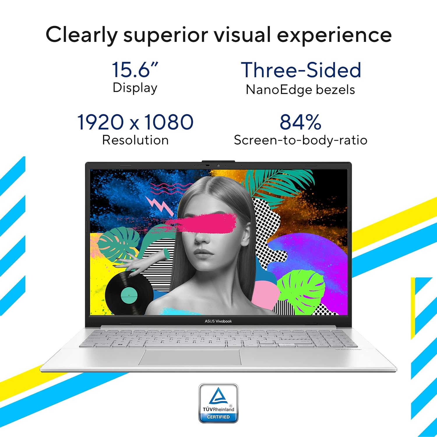 ASUS Vivobook Go 15 (2023), Intel Core i3-N305, 8GB RAM, 512GB SSD, FHD, 15.6"/39.62cm, Windows 11, MS Office 2021, Silver, 1.63KG, E1504GA-NJ321WS, Integrated Graphics, Backlit KB, Thin&Light Laptop