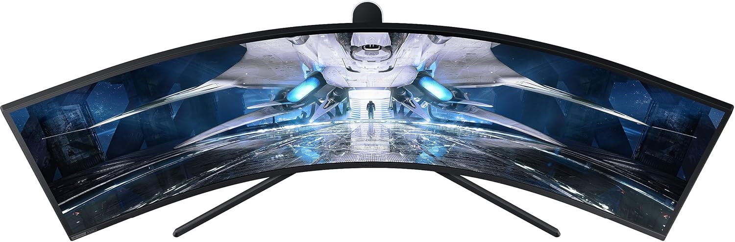 Samsung 49-inch(124.4cm) Odyssey Neo G9 Dual QHD, 240Hz, 1ms Curved Gaming Monitor, Quantum Mini-LED, HDR 2000, FreeSync Premium Pro (LS49AG950NWXXL, Black)
