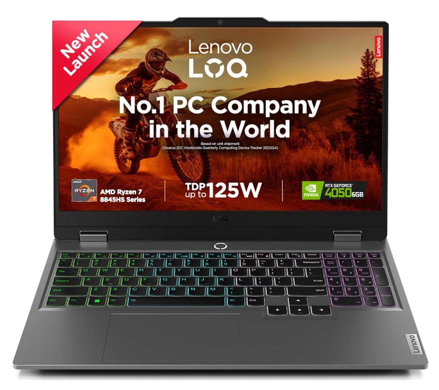Lenovo LOQ 2024 AMD Ryzen 7 8845HS 15.6" (39.6cm) 144Hz 300Nits FHD IPS Gaming Laptop (16GB/512GB SSD/NVIDIA RTX 4050 6GB/Win/Grey/2.4Kg), 83DX0006IN +GB400 Backpack