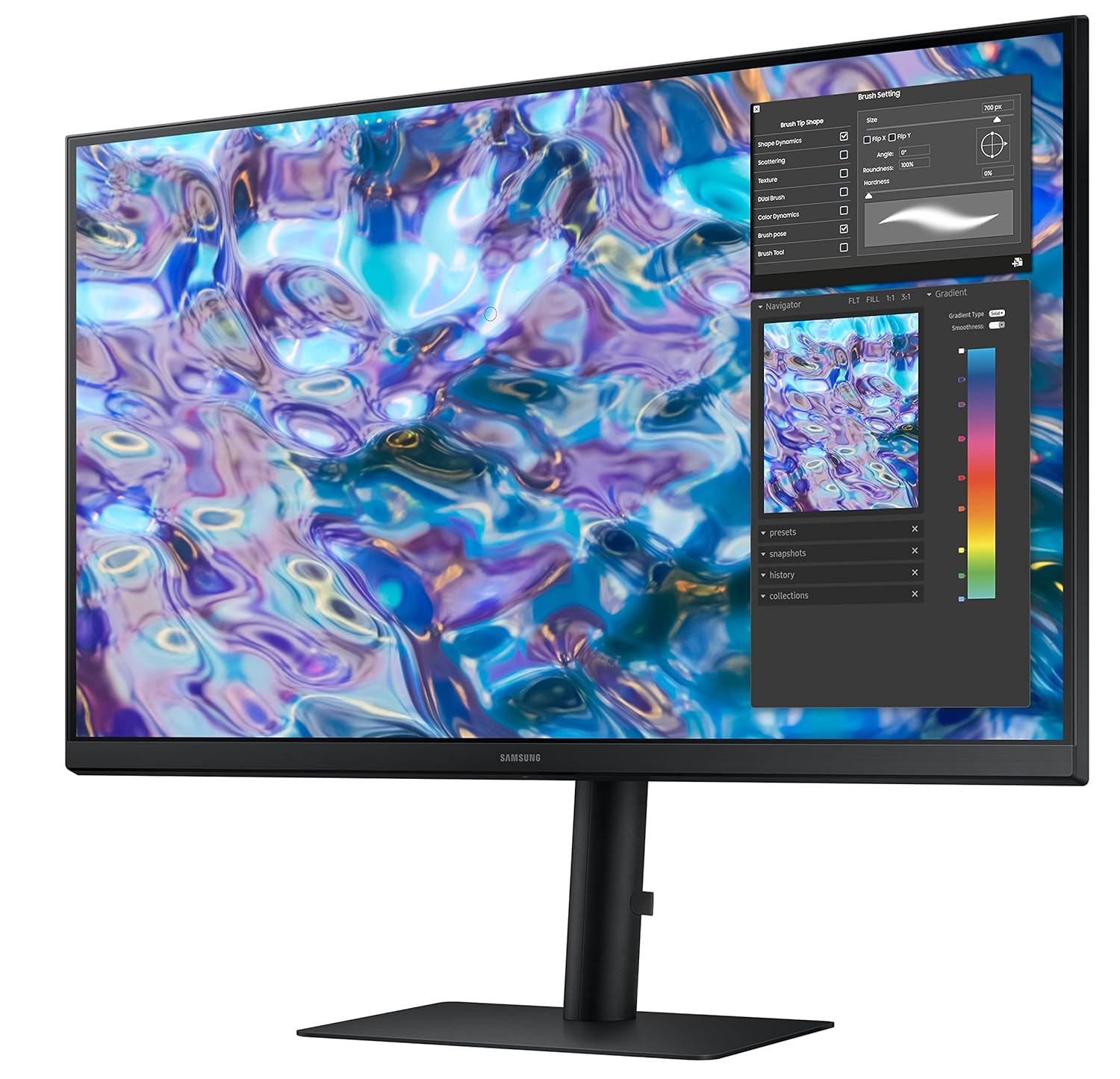 Samsung ViewFinity S6 Flat Monitor 27-Inch (68.5 cm) QHD (2,560 x 1,440 Resolution), IPS Panel, 5ms(GTG), 75 Hz, Display Port, HDMI, Headphone Jack, AMD FreeSync, HAS, Pivot (LS27B610EQWXXL, Black)