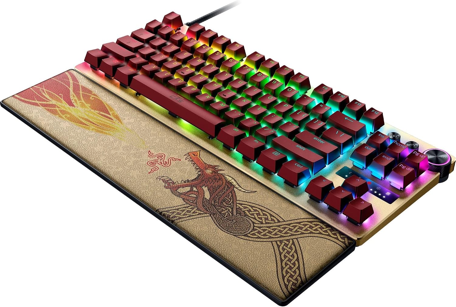 Razer Huntsman V3 Pro TKL Esports Gaming Keyboard, Counter Strike 2 Edition | Analog Optical Switches Gen 2, Razer Snap Tap, Rapid Trigger, Adjustable Actuation, Media Keys & Dial, PBT Keycaps