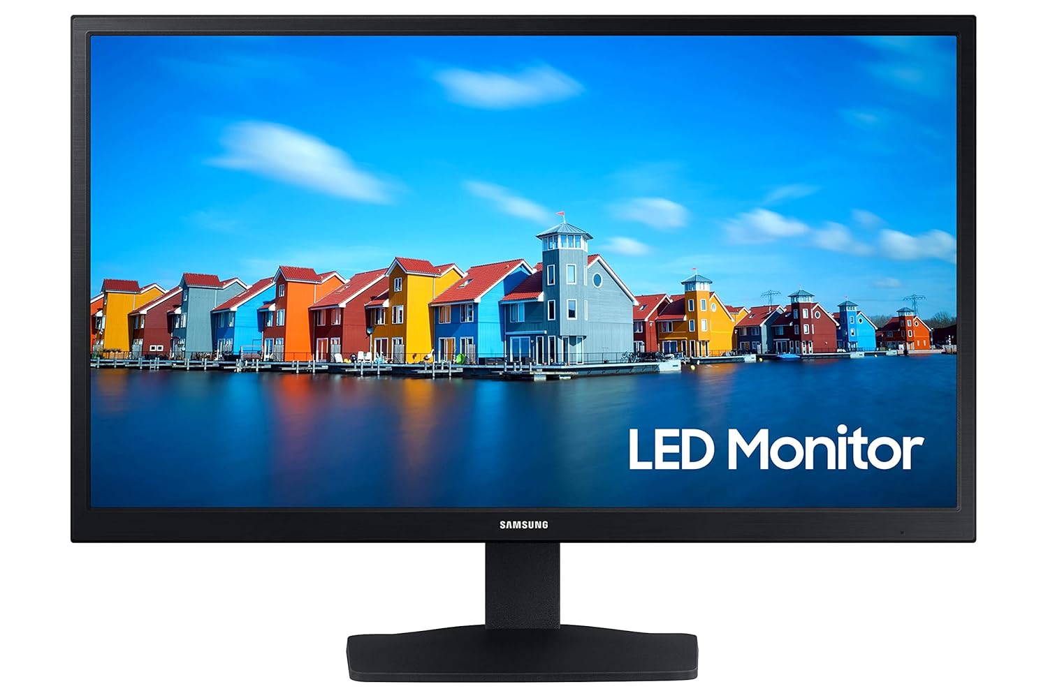 Samsung 22-inch(54.48cm) FHD Flat Monitor, VA, 60 Hz, Wide View Angle, HDMI, D-sub Ports, Flicker Free, (LS22A334NHWXXL, Black)