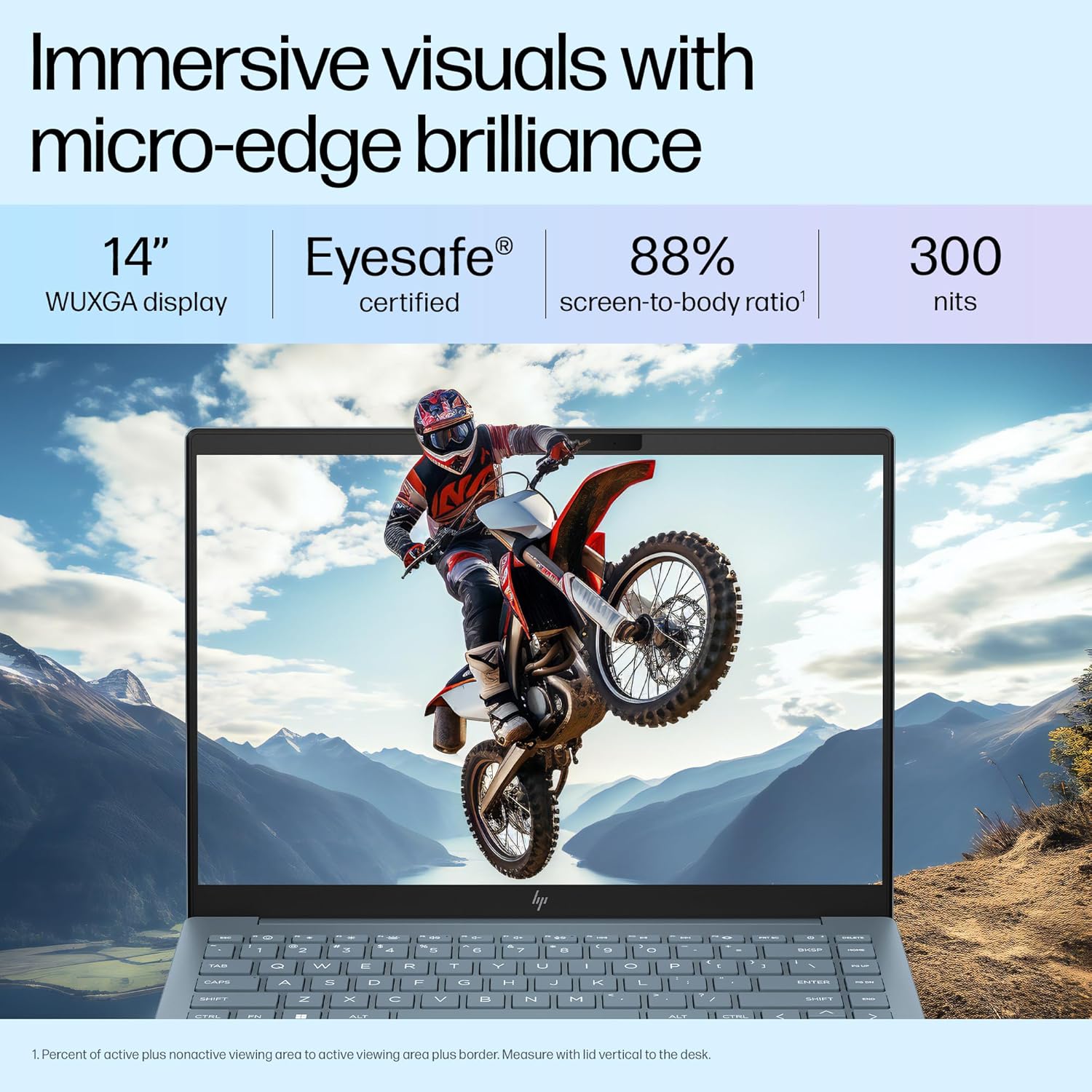 HP Pavilion Plus, 13th Gen Intel Core i5-1335U, 16GB LPDDR5x, 512GB SSD, (Win 11, Office 21, Blue, 1.38kg), Anti-Glare, 14-inch (35.6cm), WUXGA Laptop, Intel Iris Xe Graphics, 5MP IR Camera, ew0115TU