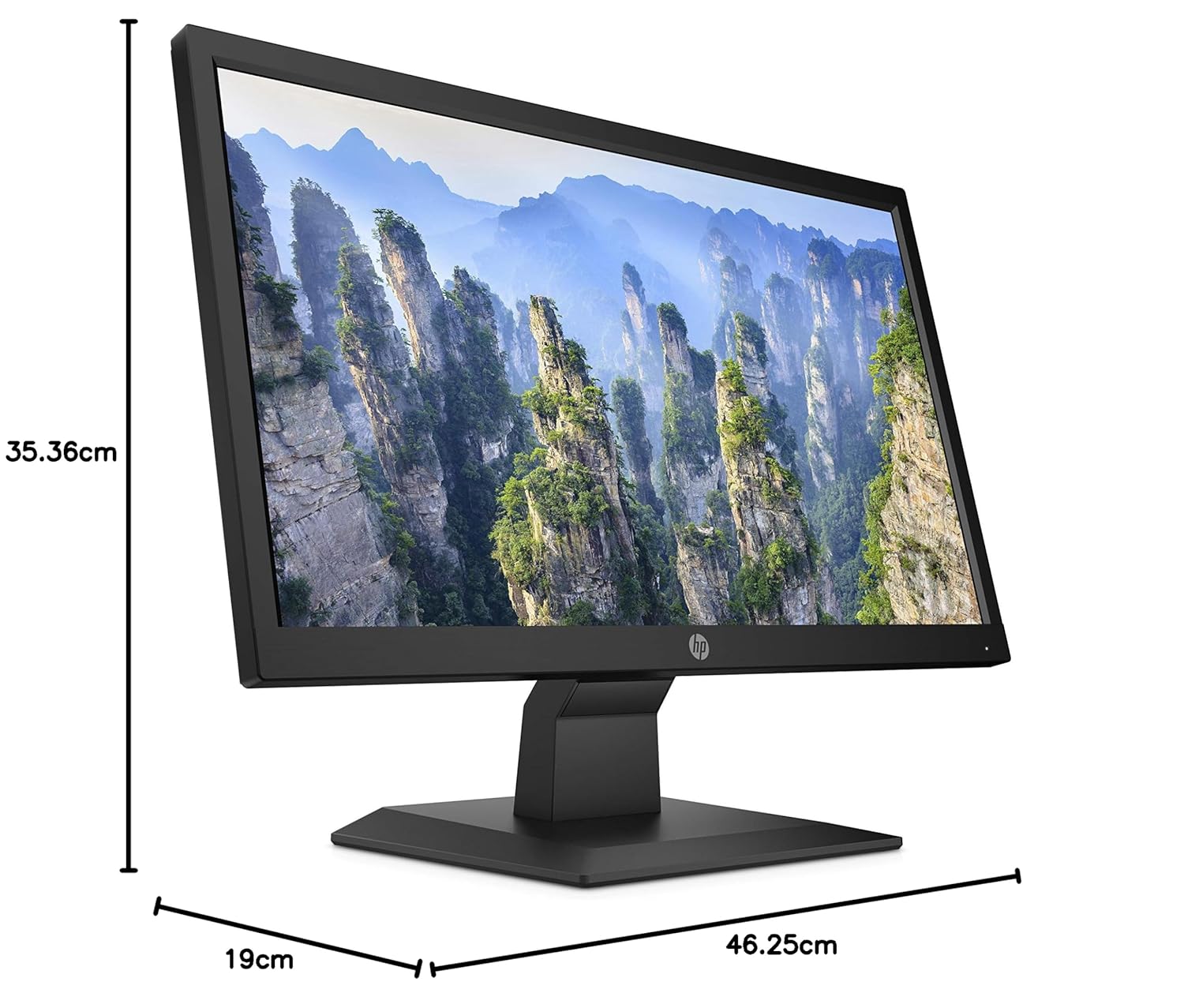 HP V20 19.5 inch(49.53 cm) Monitor HD+(1600 x 900) Anti-Glare; Low Blue Light Mode, HDMI; VGA, 5ms Response time,VESA Mount, 2.81kg (1H848AA) - Zapnet.in