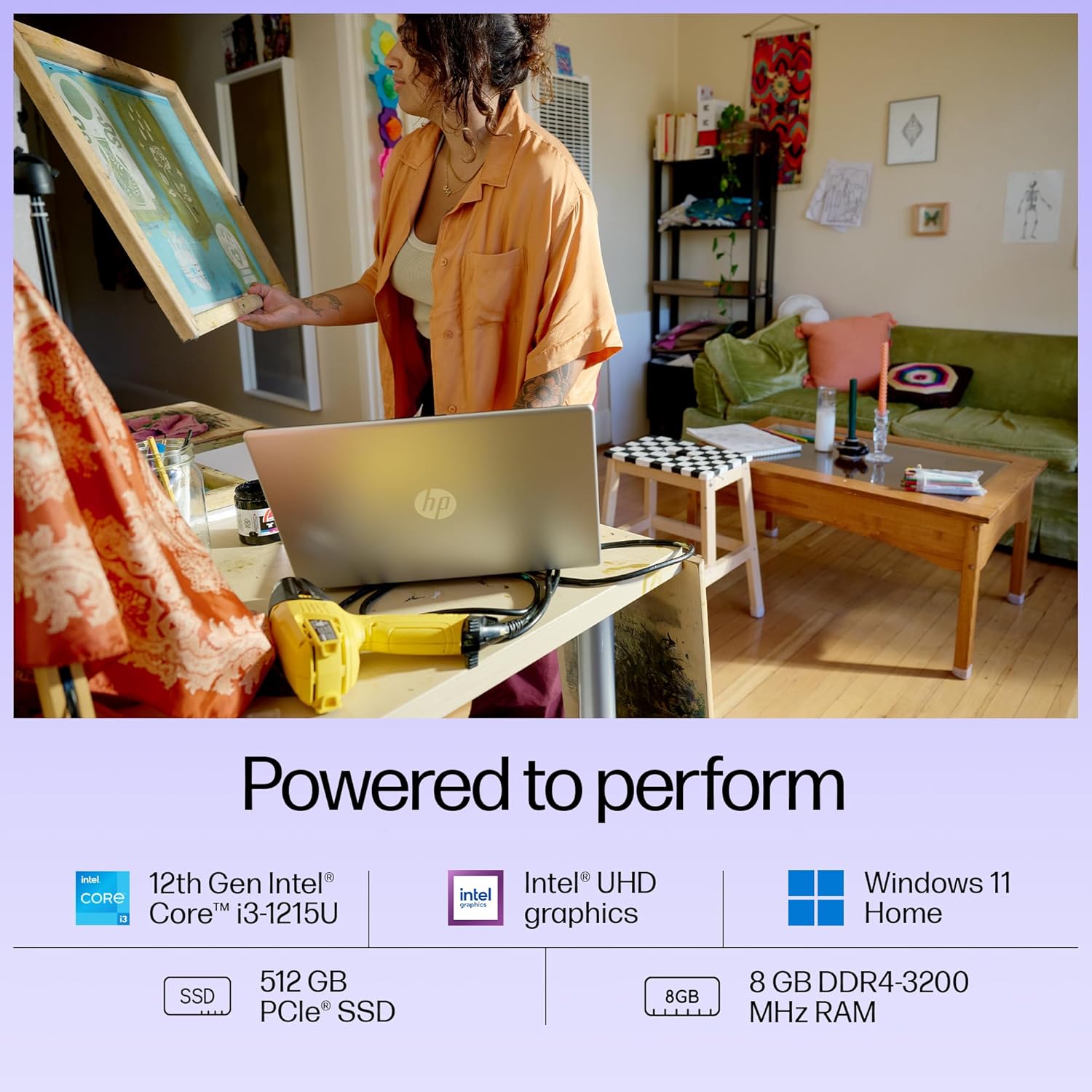 HP 15 Core i3 12th Gen (8GB RAM/512GB SSD/FHD/Windows 11/Backlit Keyboard/15.6? (39.6cm)/Silver/1.59kg) fd0063TU Laptop