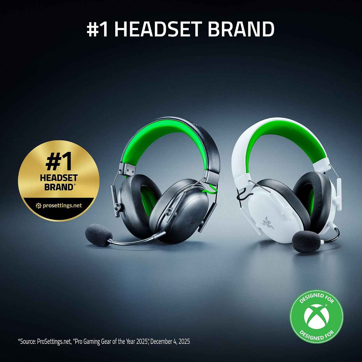 Razer BlackShark V3 X HyperSpeed Wireless Gaming Headset for Xbox: 50mm Drivers - Cardioid Mic - 2.4 GHz, Bluetooth - Works with PC, Mac, Nintendo Switch, Smartphone - Long Battery Life - White