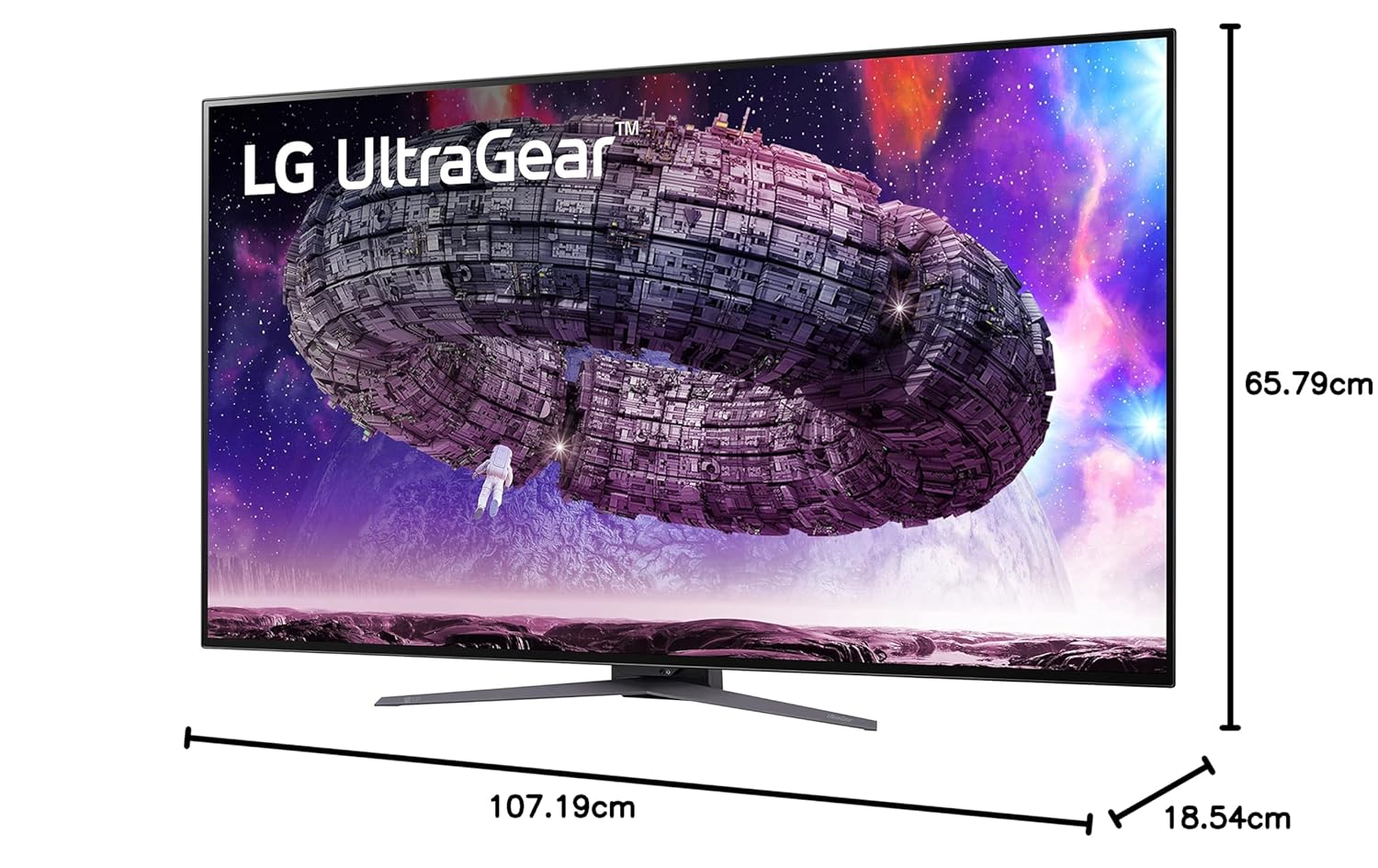 LG 48Gq900-B 48" Ultragear Uhd Oled Gaming Monitor With Anti-Glare, 1.5M : 1 Contrast Ratio & Dci-P3 99% (Typ.) With Hdr 10, 1Ms (Gtg) 120Hz Refresh Rate, Hdmi 2.1, Black