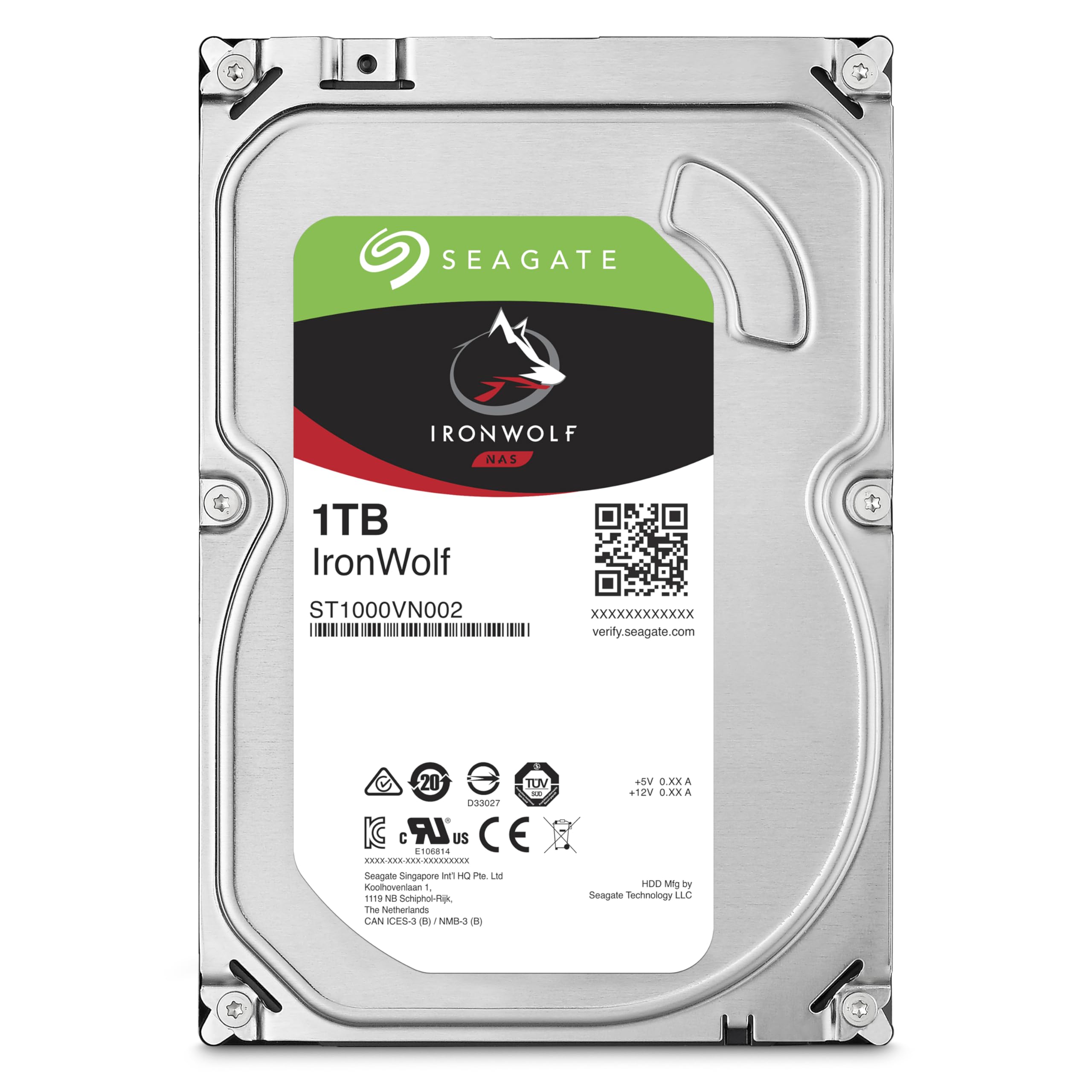 Seagate IronWolf 10TB NAS Internal Hard Drive HDD – CMR 3.5 Inch SATA 6Gb/s 7200 RPM 256MB Cache for RAID Network Attached Storage with 3-Years Data Recovery Services (ST10000VN000)