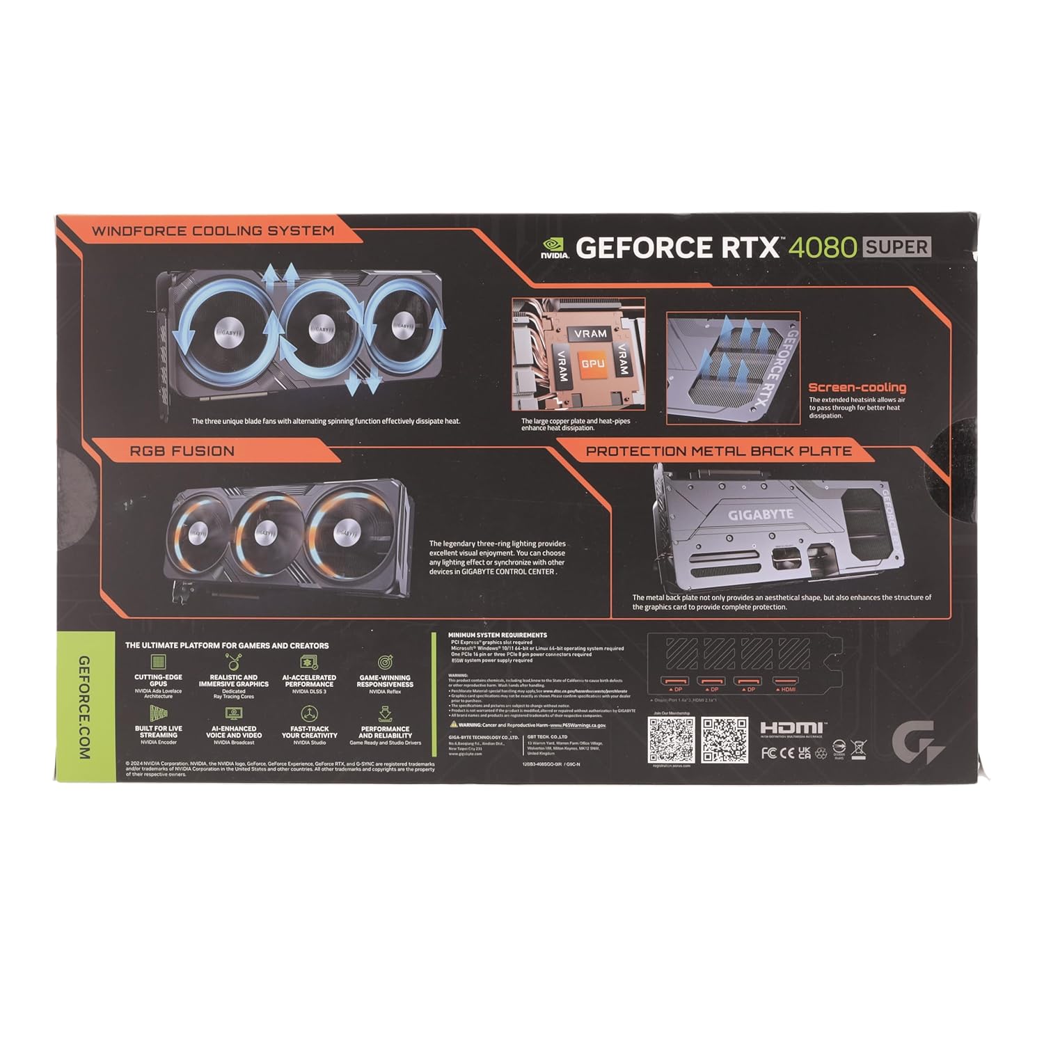 Gigabyte GeForce RTX 4080 SUPER GAMING OC Graphics Card - 2595MHz Core, 16GB GDDR6X 23000MHz 256-bit Memory, PCI-E 4.0, 3x DP 1.4, 1x HDMI 2.1a, NVIDIA DLSS 3.5, GV-N408SGAMING OC-16GD
