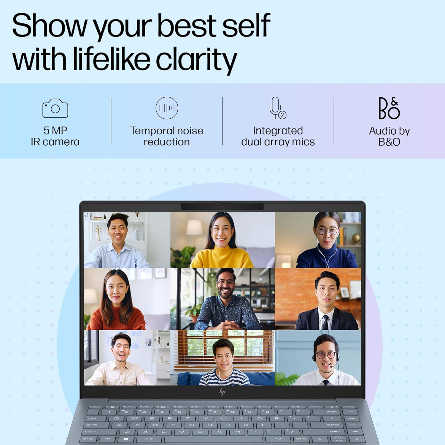 HP Pavilion Plus, 13th Gen Intel Core i5-1335U, 16GB LPDDR5x, 512GB SSD, (Win 11, Office 21, Blue, 1.38kg), Anti-Glare, 14-inch (35.6cm), WUXGA Laptop, Intel Iris Xe Graphics, 5MP IR Camera, ew0115TU