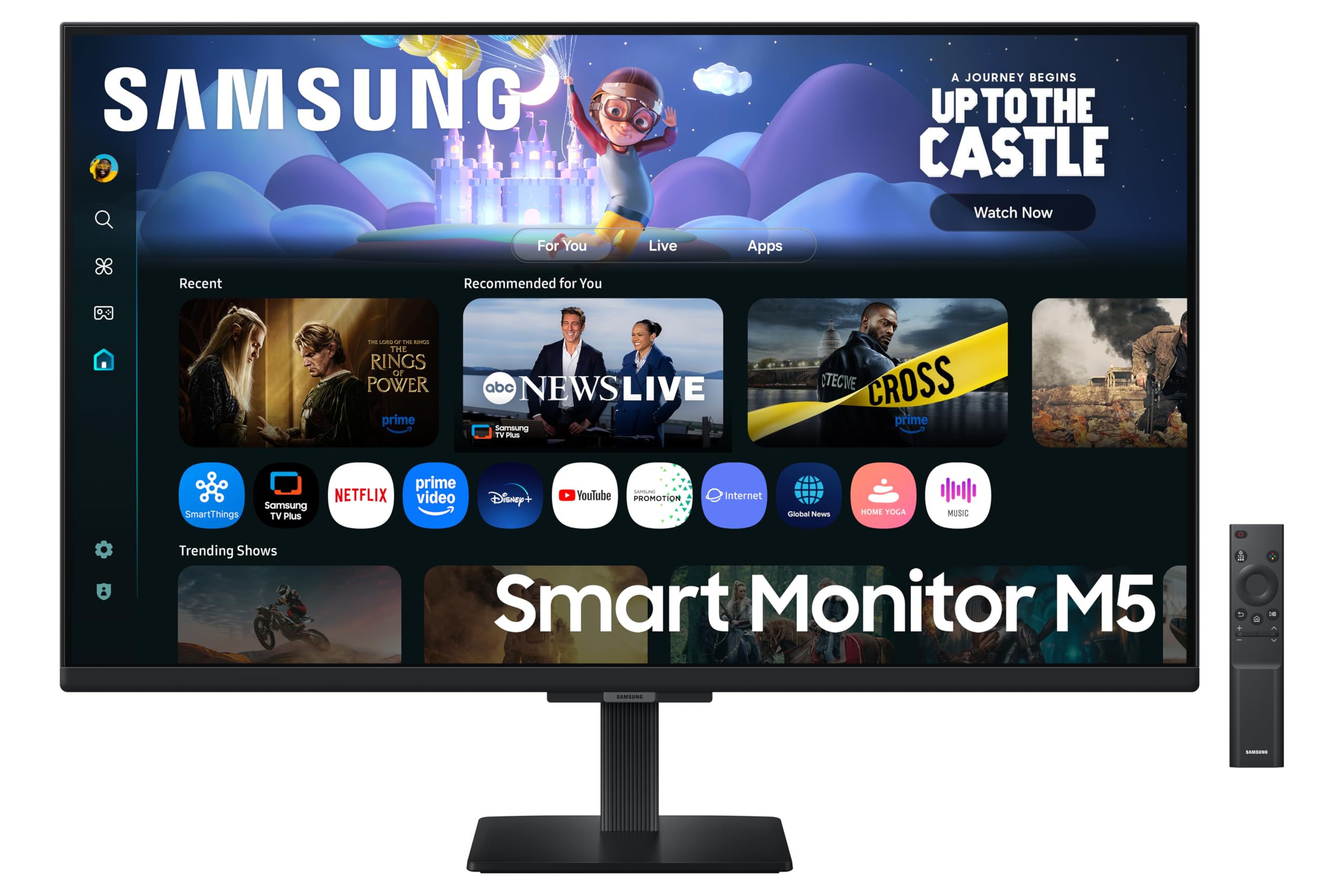 Samsung 32" (80cm) M5 Smart Monitor with Smart TV Experience|FHD 1920 x 1080|Bezeless|OTT Apps|IoT Hub|Office 365|Workout Tracker|Speakers|Remote|Wi-Fi|Bluetooth|LS32DM501EWXXL|White