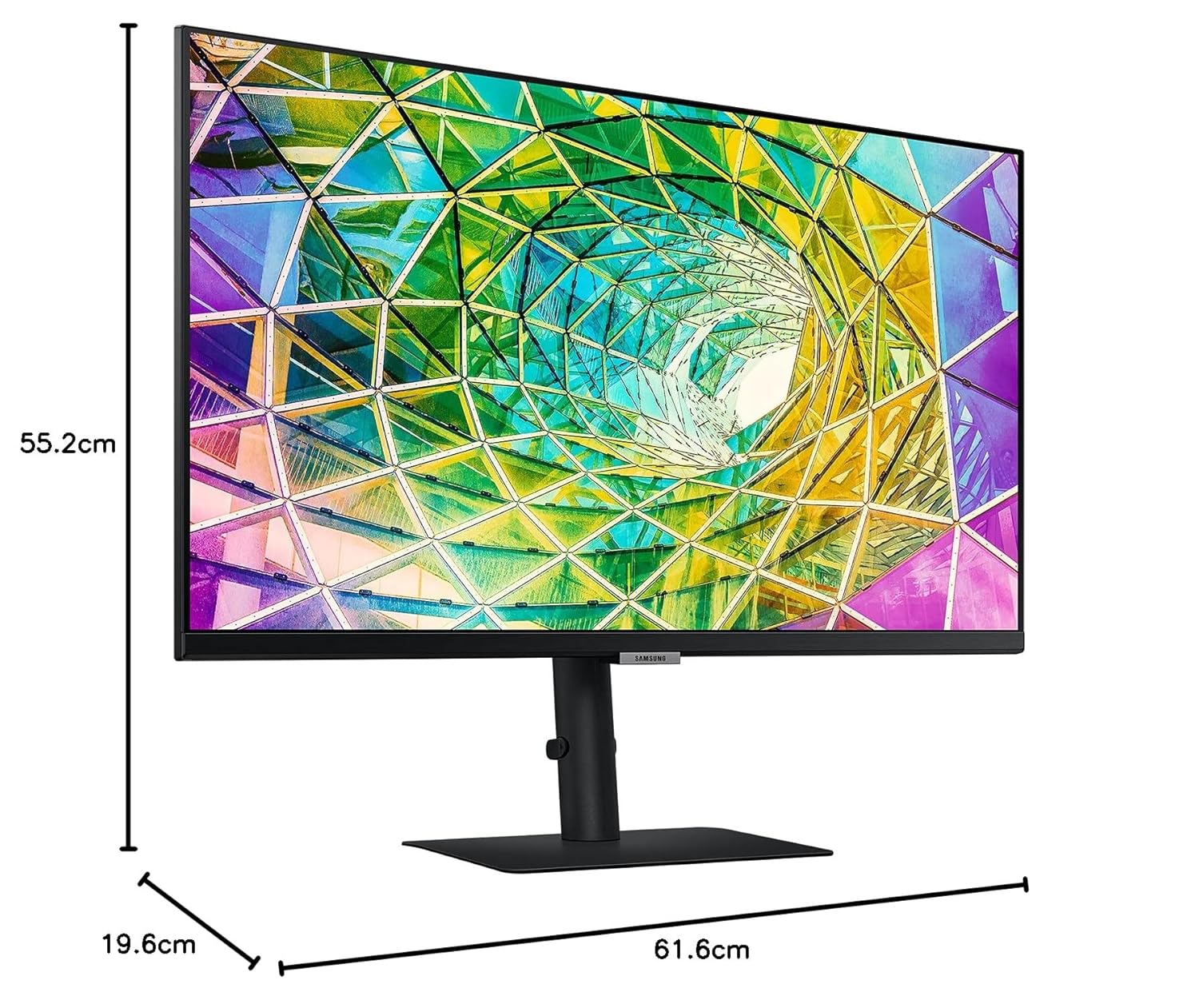 Samsung 27-inch (68.47cm) 3840 X 2160 Pixels 4K UHD Monitor, IPS, Bezel-Less Design, HAS, 1 Billion Colors, HDR10, Intelligent Eye Care, AMD FreeSync, FSC-Certified, (‎LS27A800NMWXXL, Black)